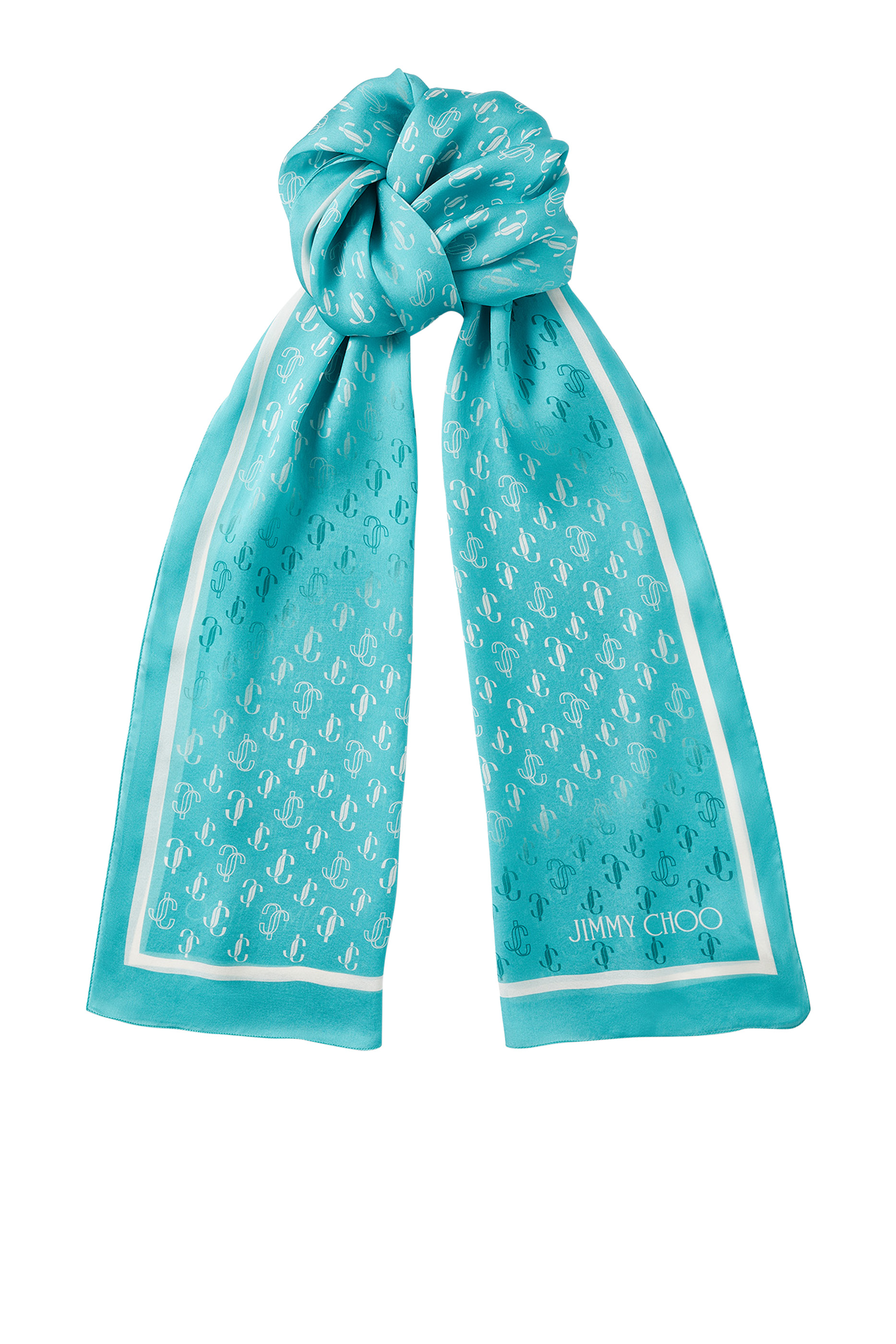 Doris JC Monogram Silk Stole