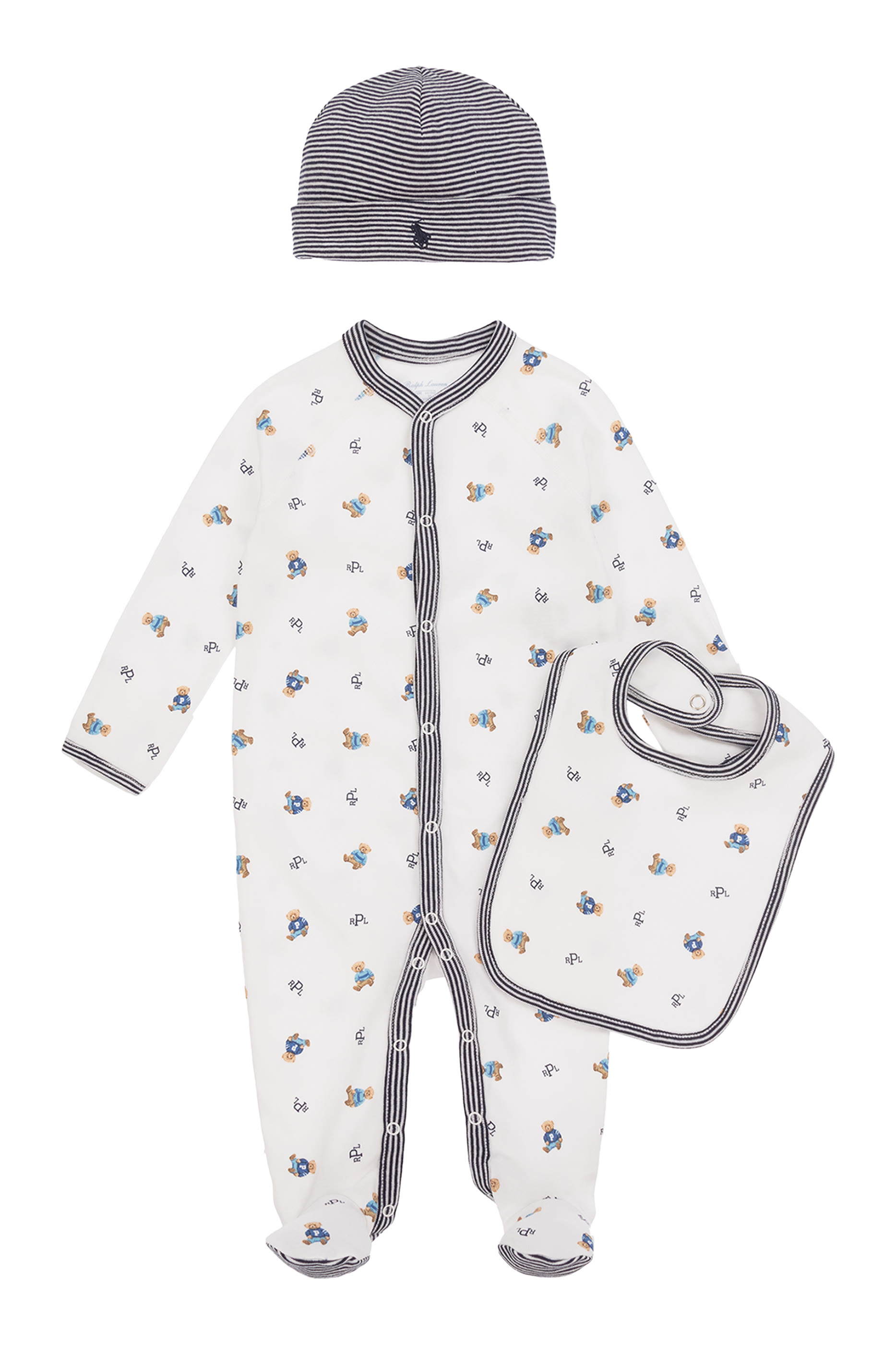 Kids Polo Bear Cotton 3-Piece Gift Set