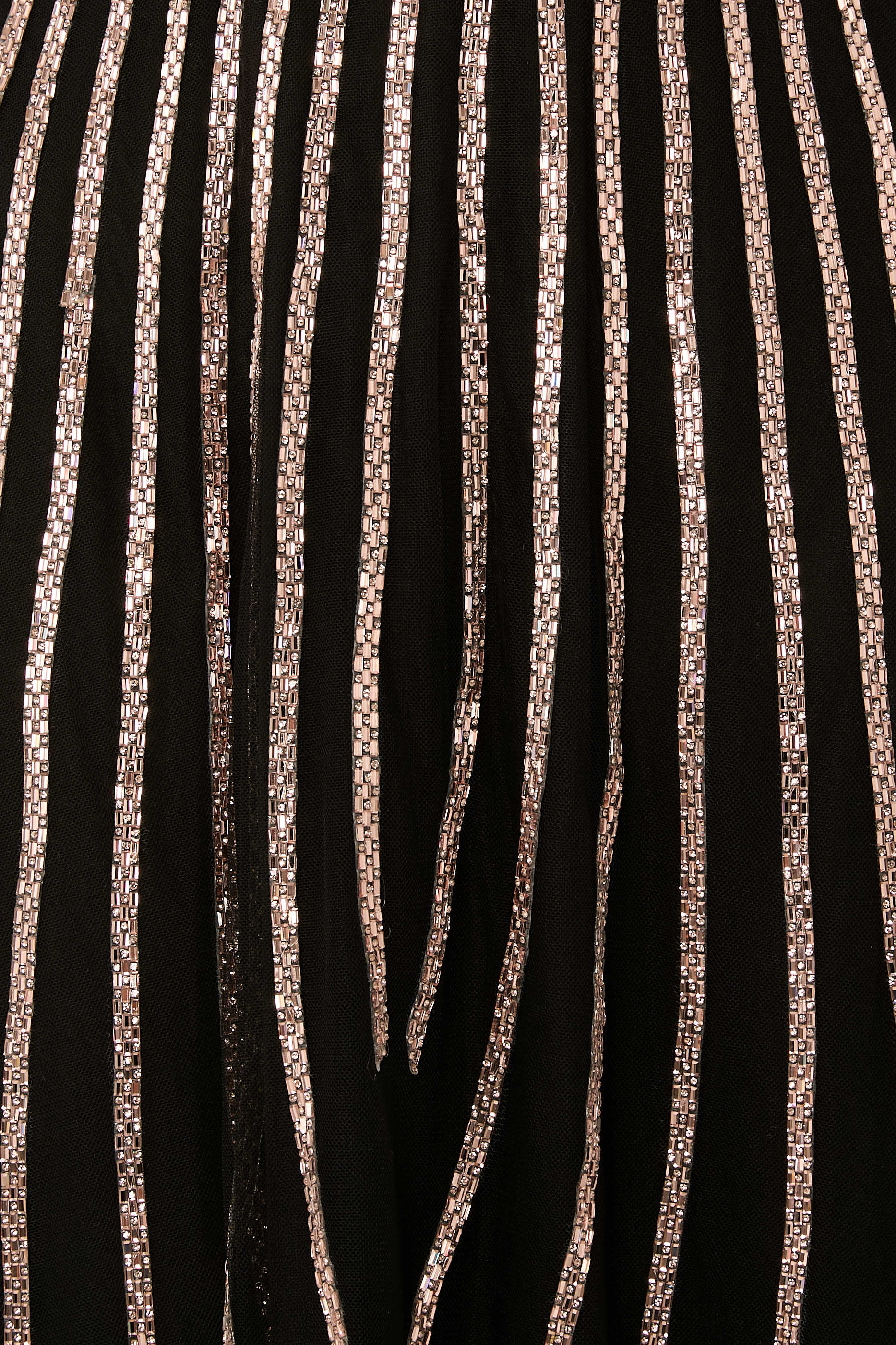 Striped Long Sleeves Gown