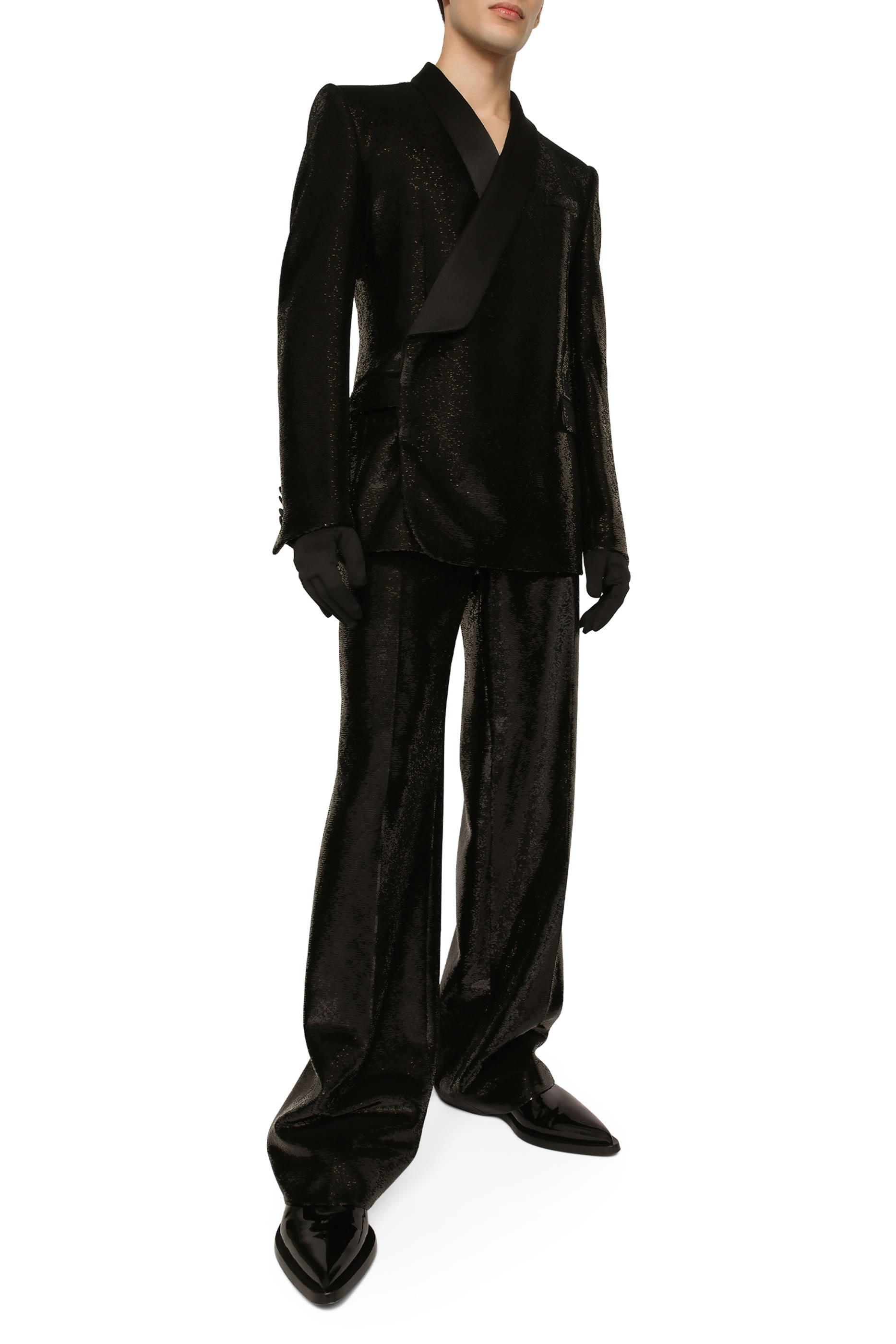 Sequined Double-Breasted Sicilia-Fit Tuxedo Jacket