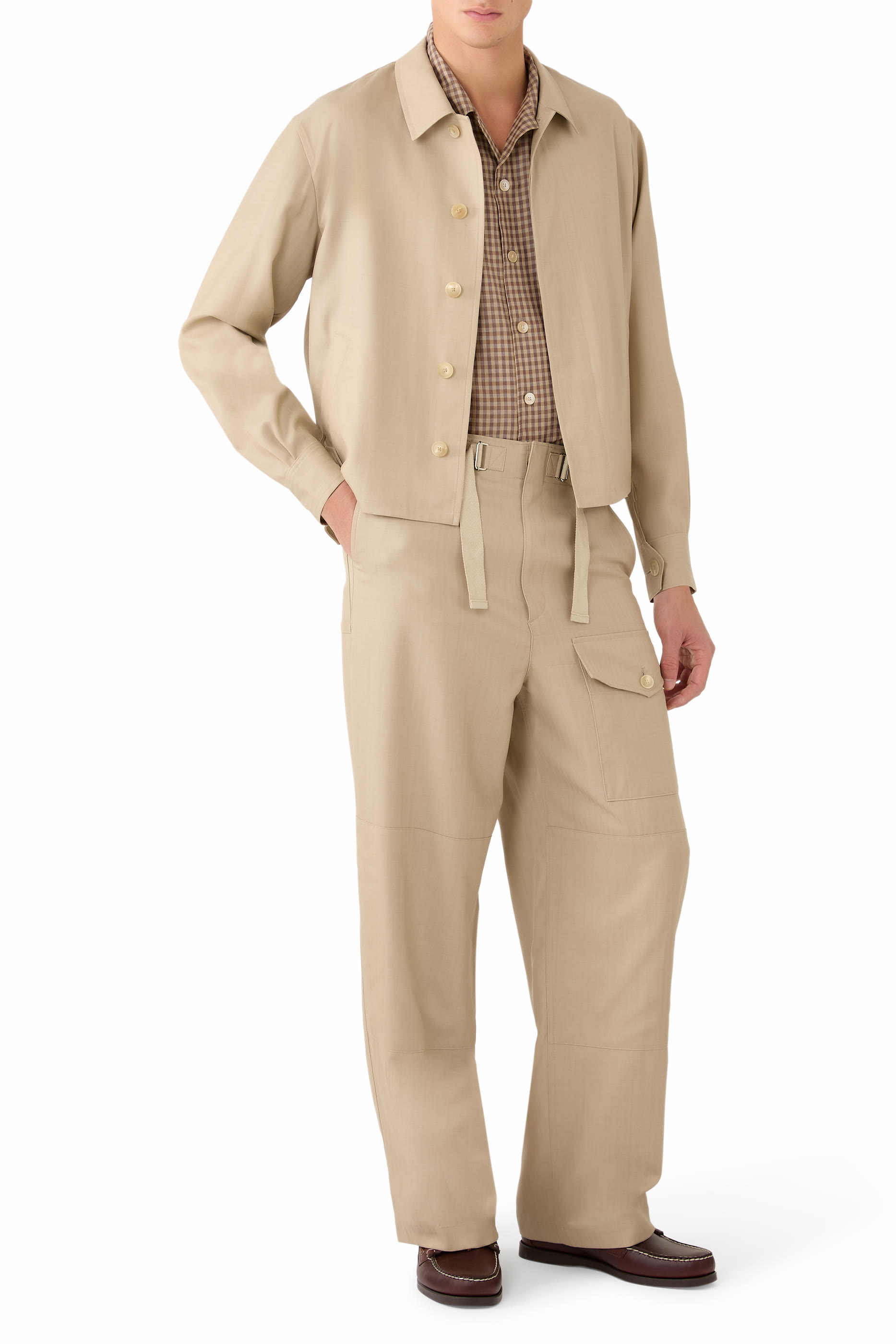 Wool Herringbone Blouson 