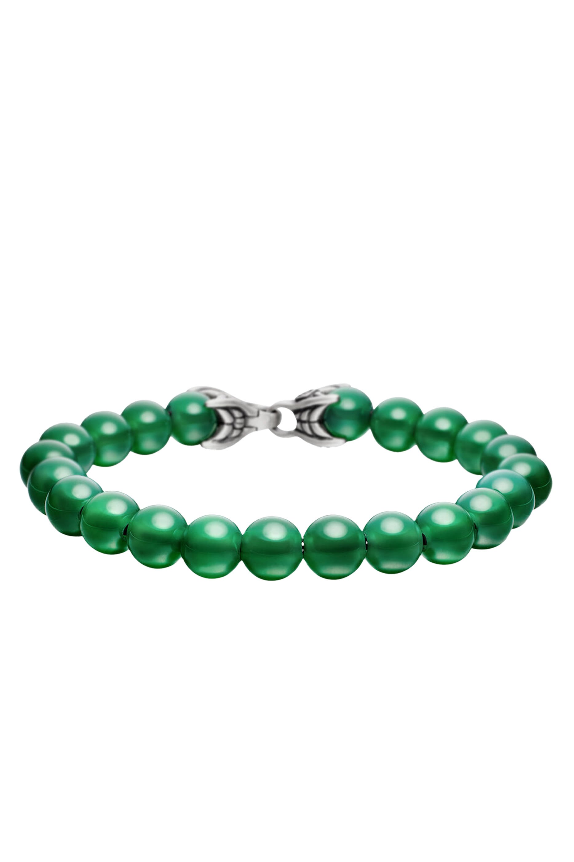 Spiritual Beaded Bracelet,  Sterling Silver & Onyx