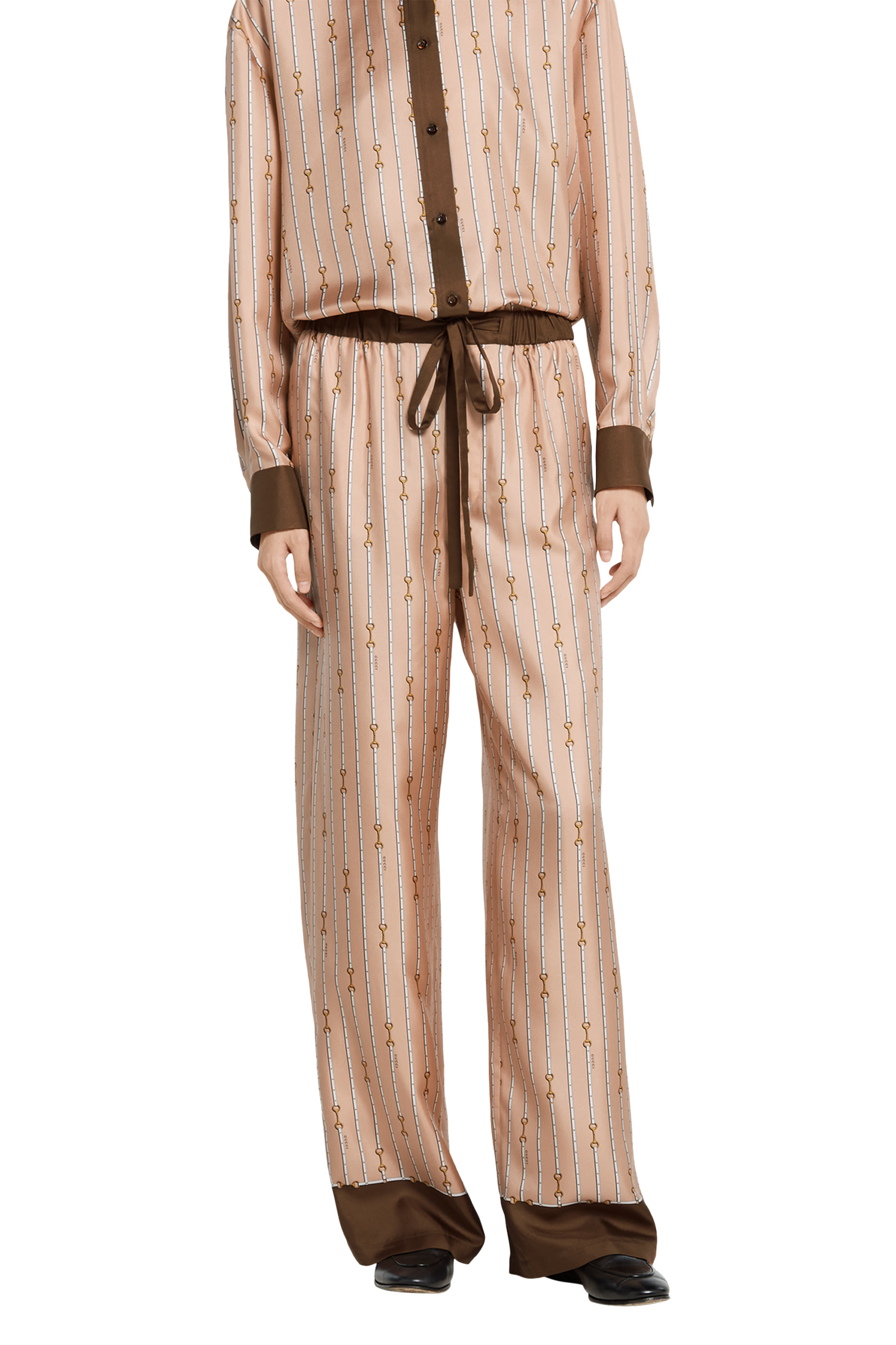 Printed Silk Twill Pants