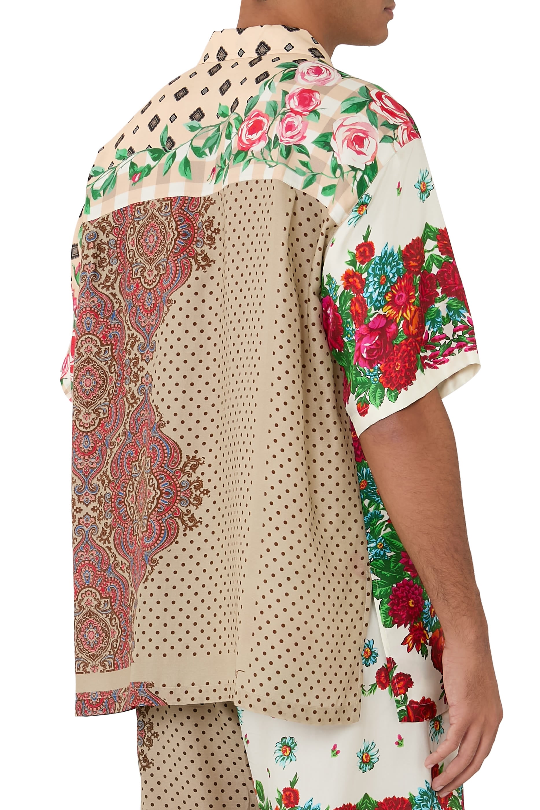 Mix Scarf Print Shirt