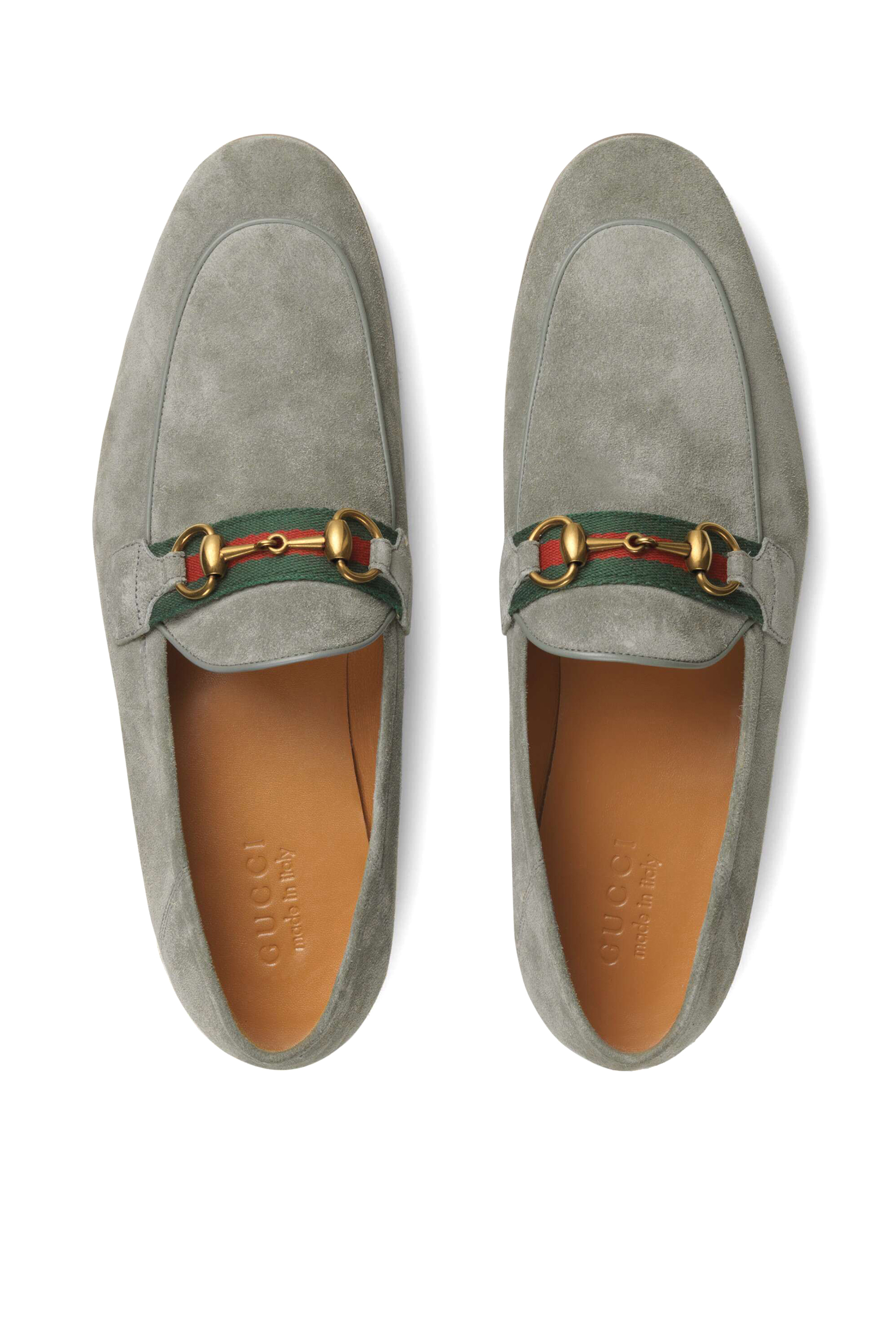 Horsebit Web Suede Loafers