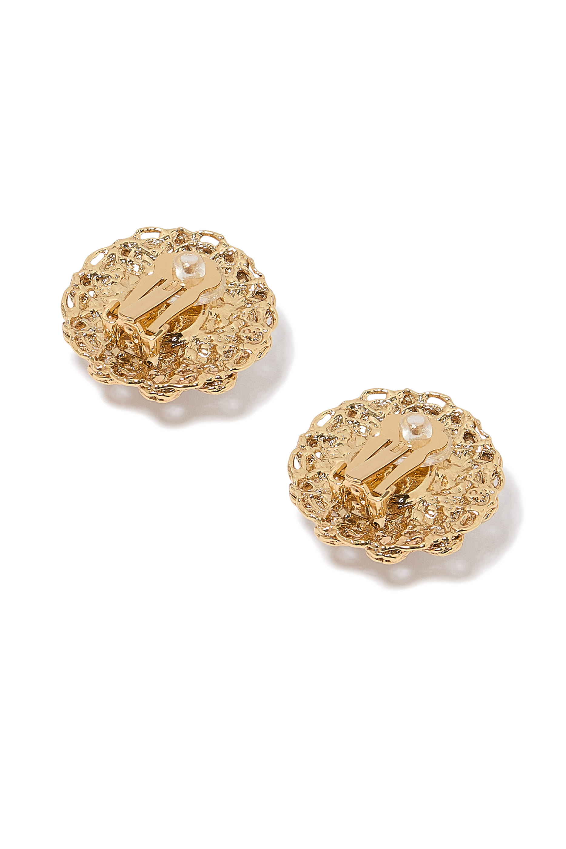  Leonie Earrings, Gold-Plated Brass & Pearls