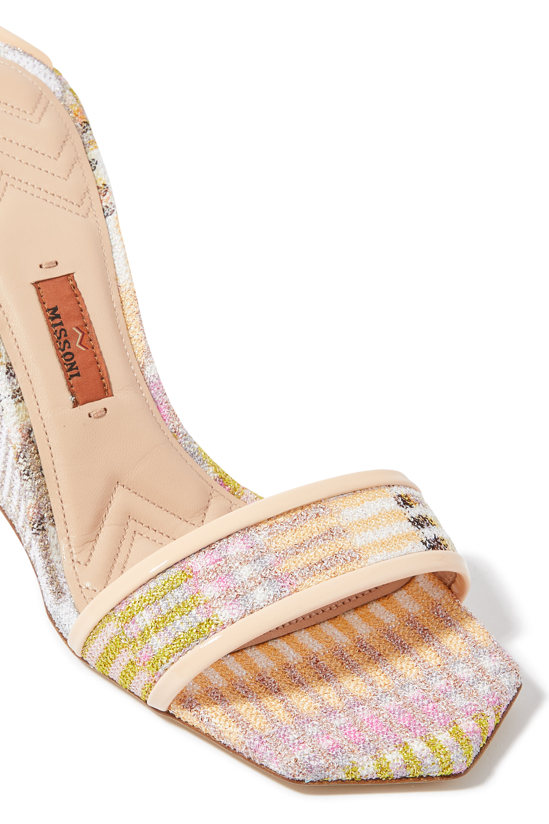 Nina Geometric Raschel Lame Wedge