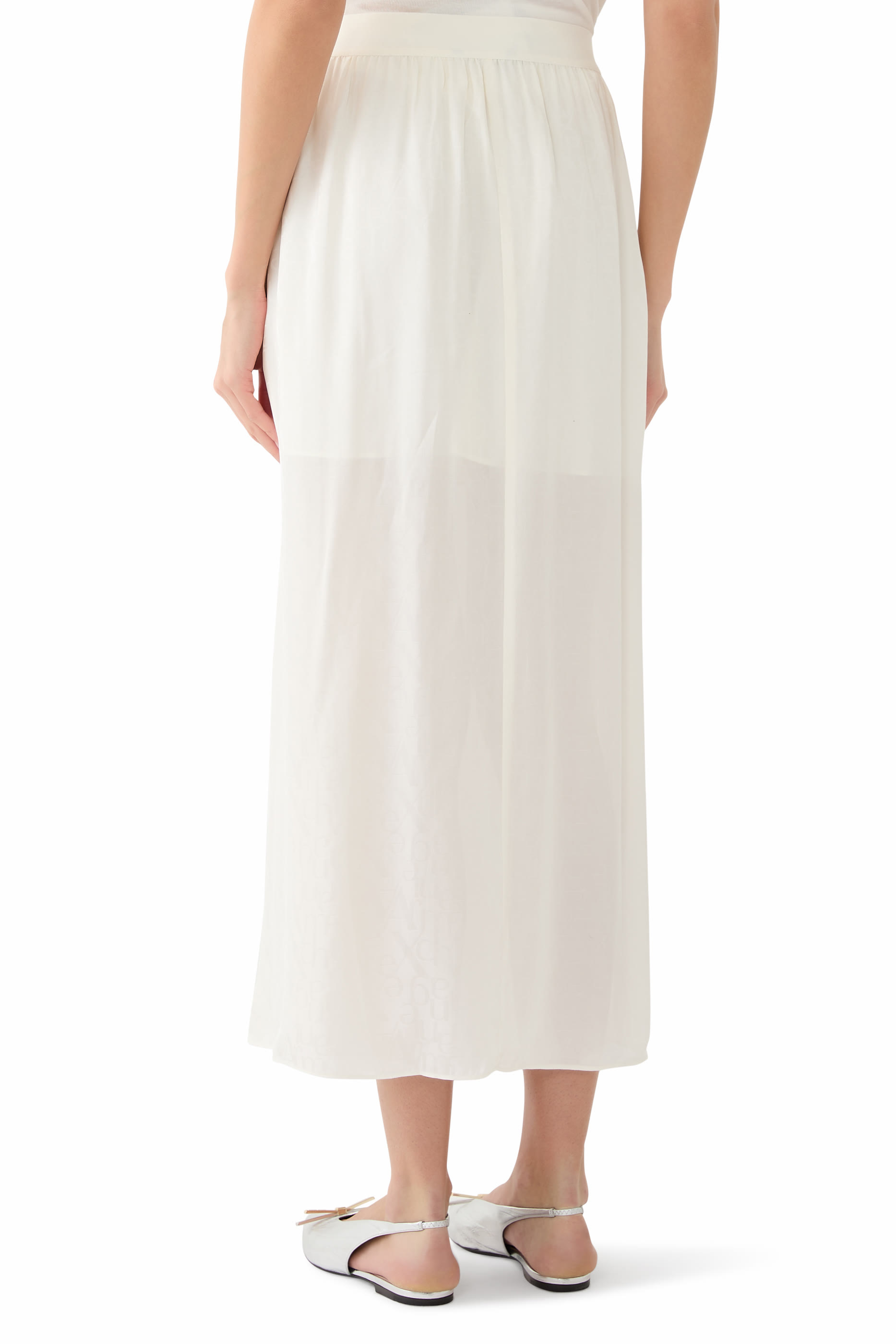 Longuette Voile Slit Skirt