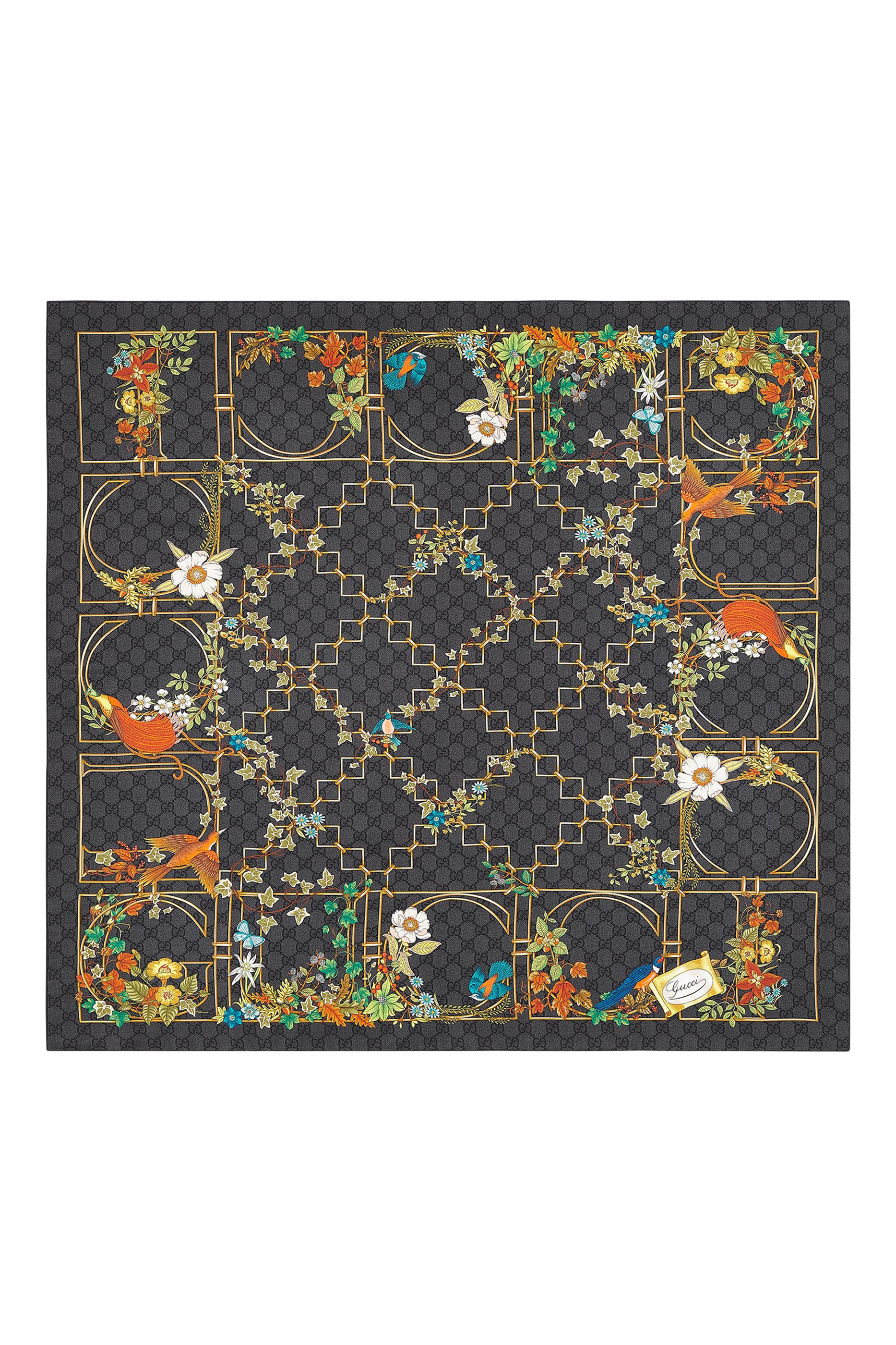 Printed Silk Twill Carr&eacute;