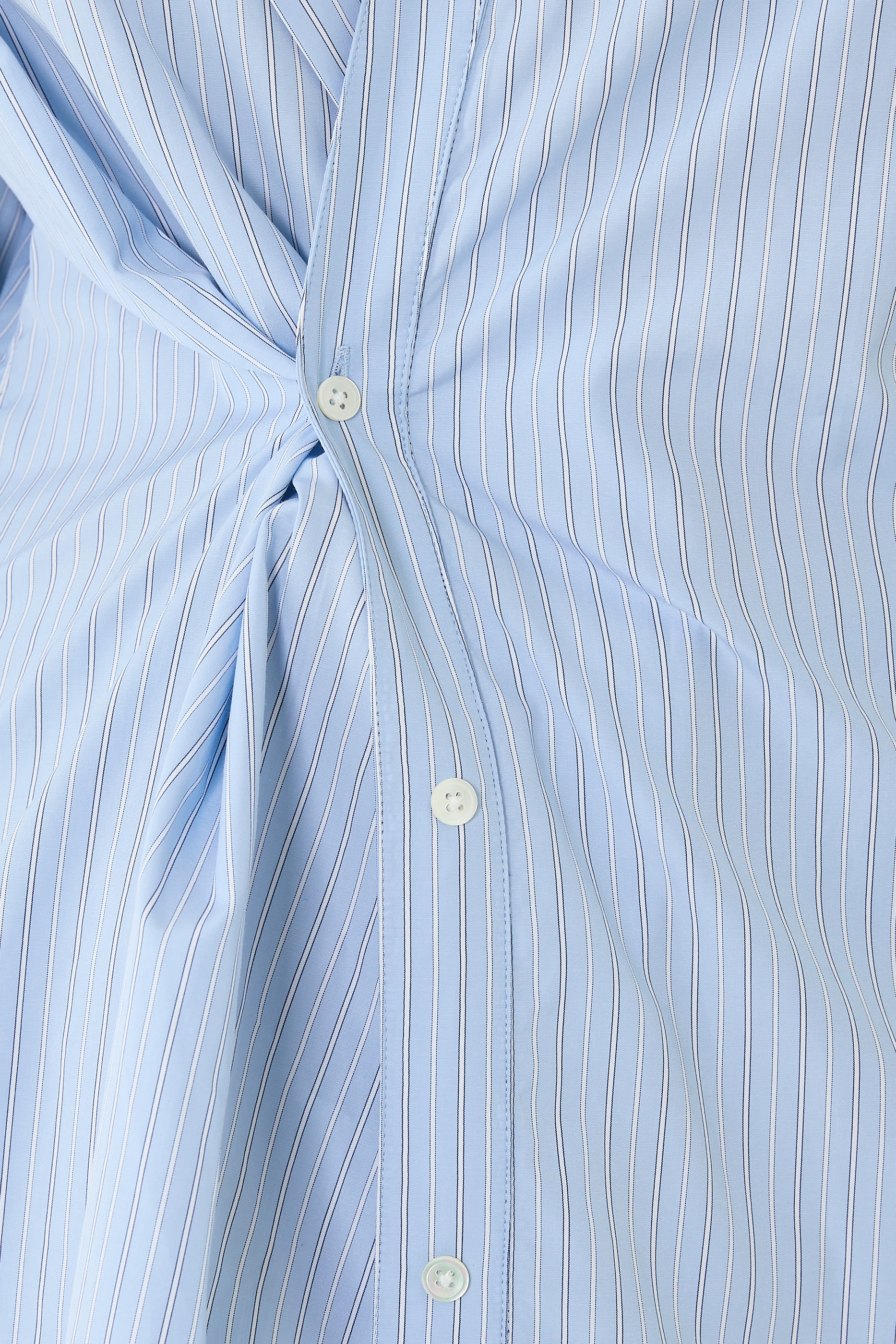 Overlap Striped Shirt