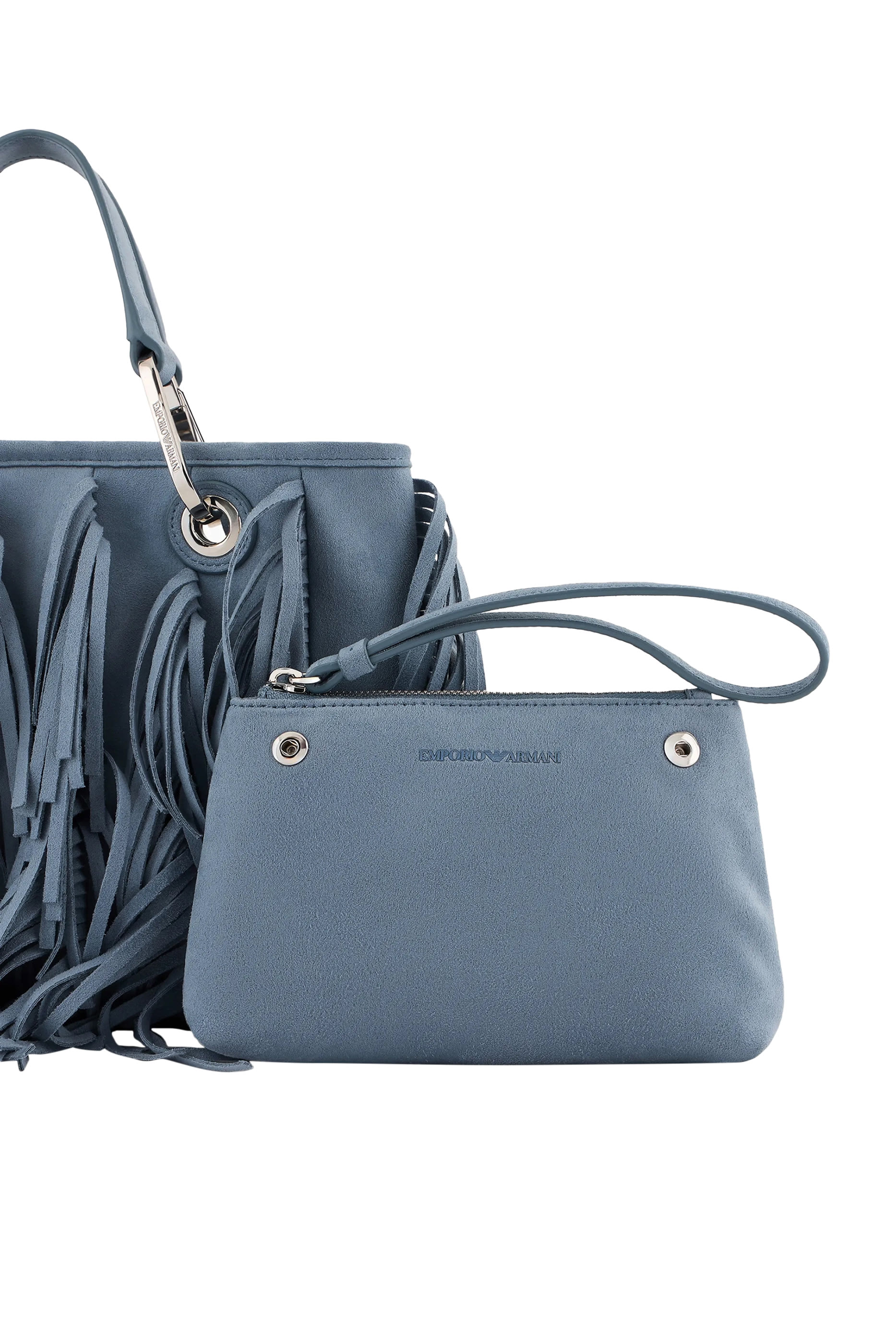 MyEA Faux Suede Shopper Bag with Fringes