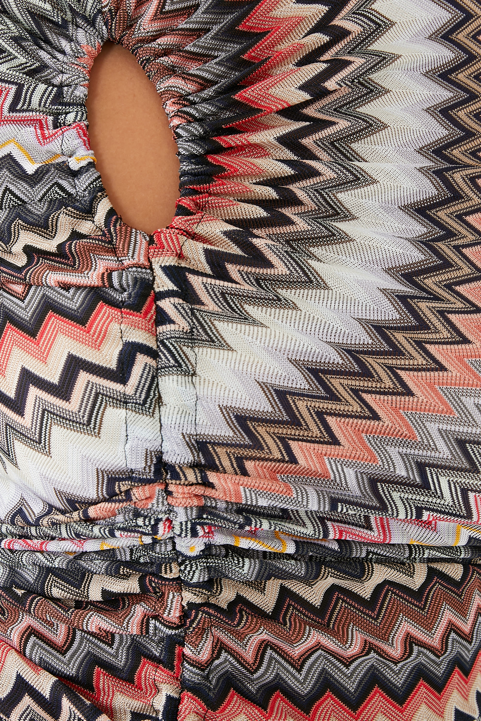 Zig Zag Cut Out Raschel Top