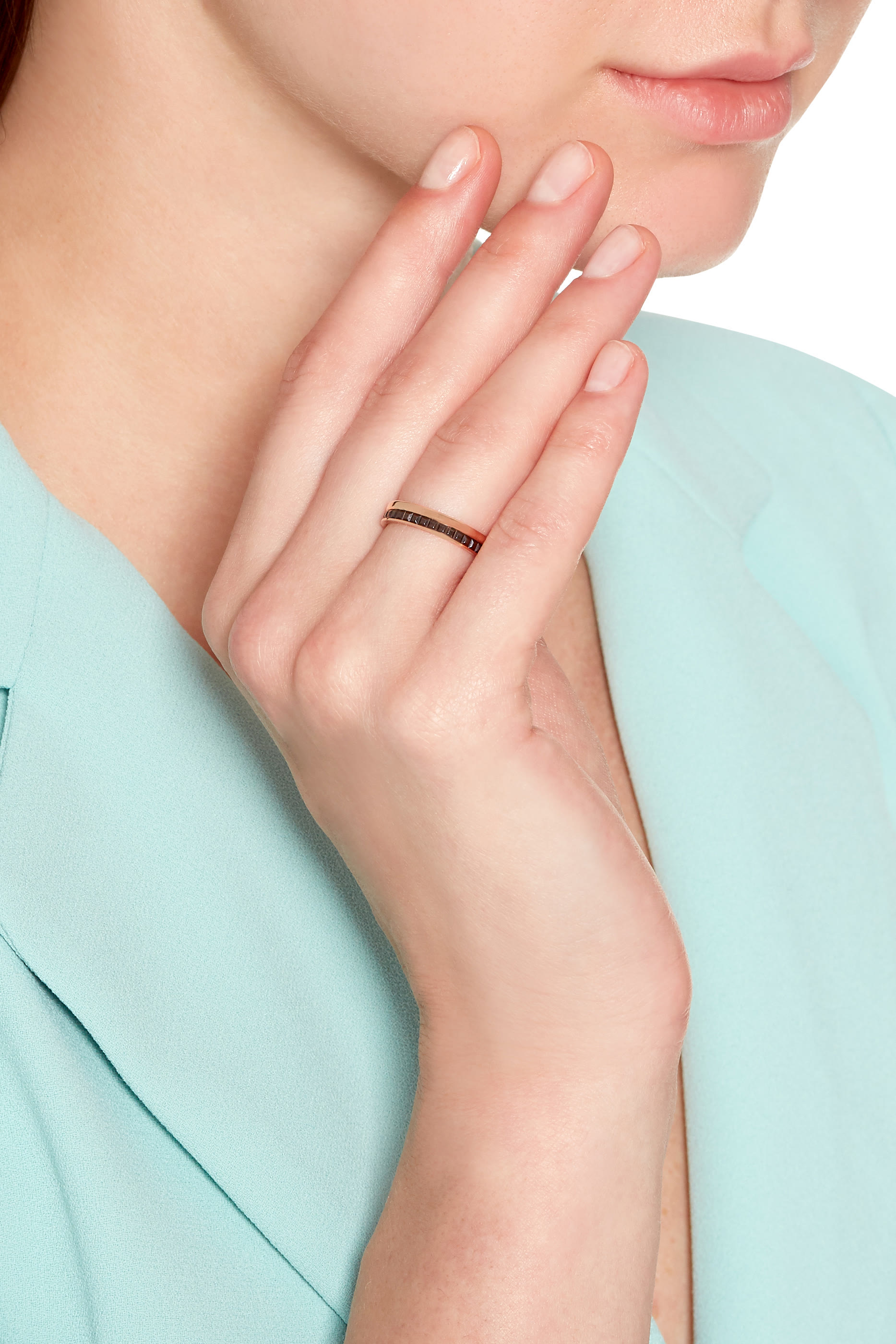 Quatre Classique Wedding Band, 18k Pink Gold
