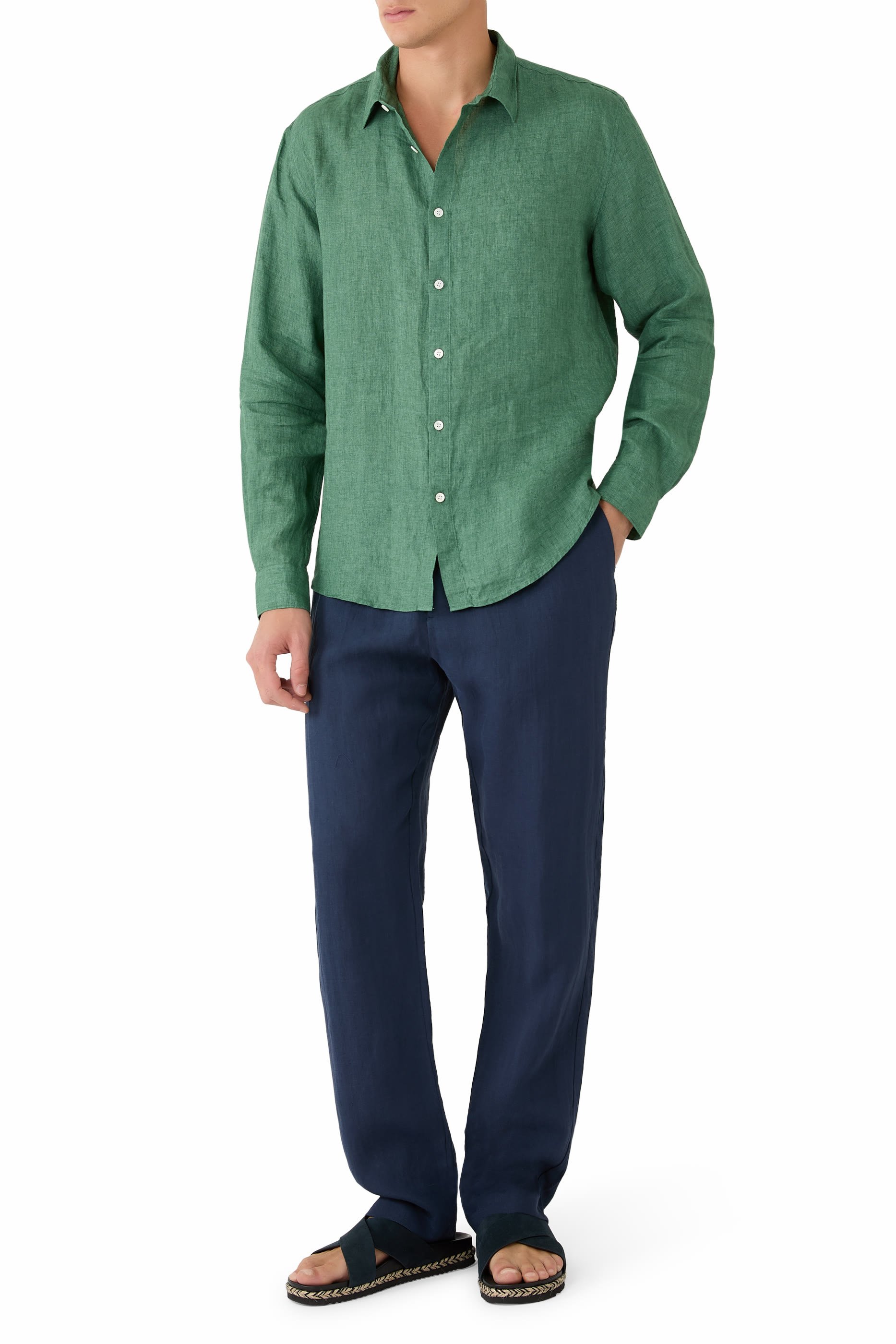 Linen Drawstring Trousers