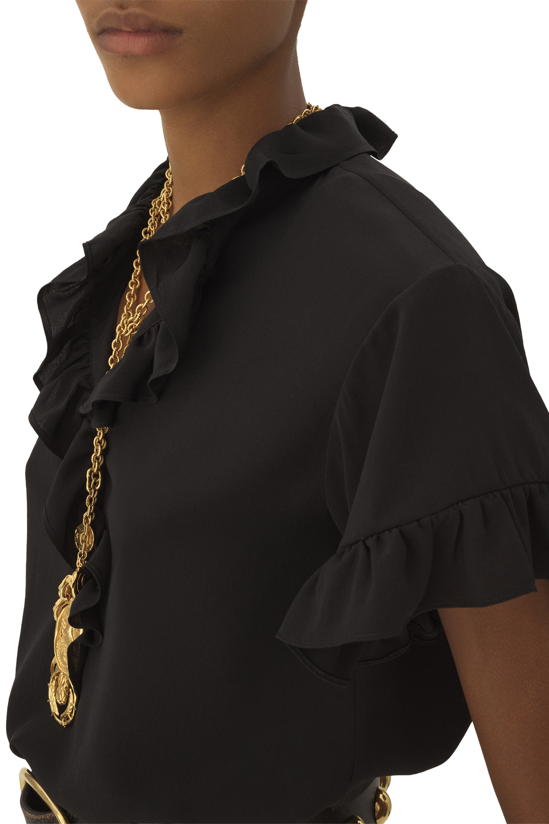 Short Sleeves Ruffle Top