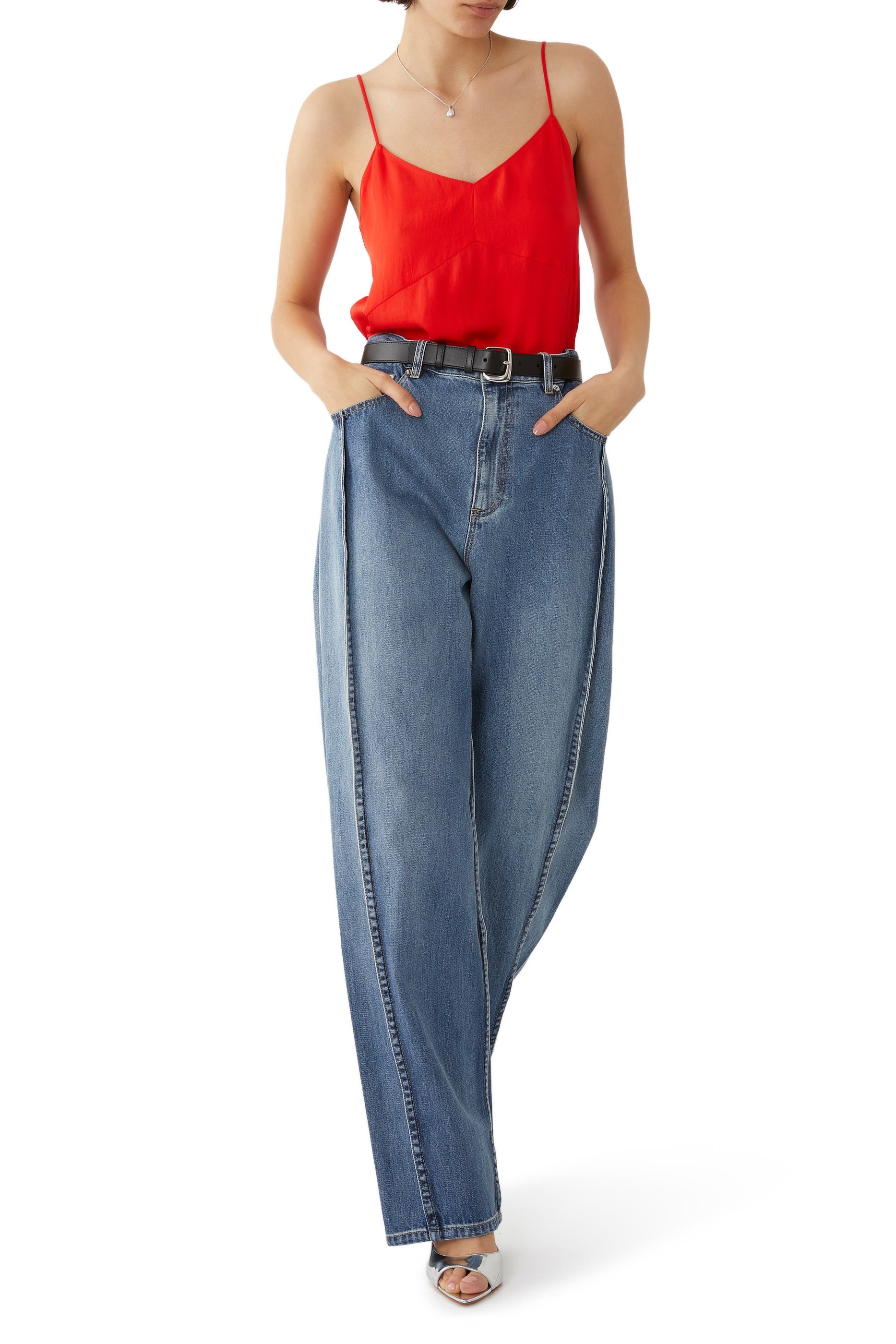 Spring Denim Tuck Jeans