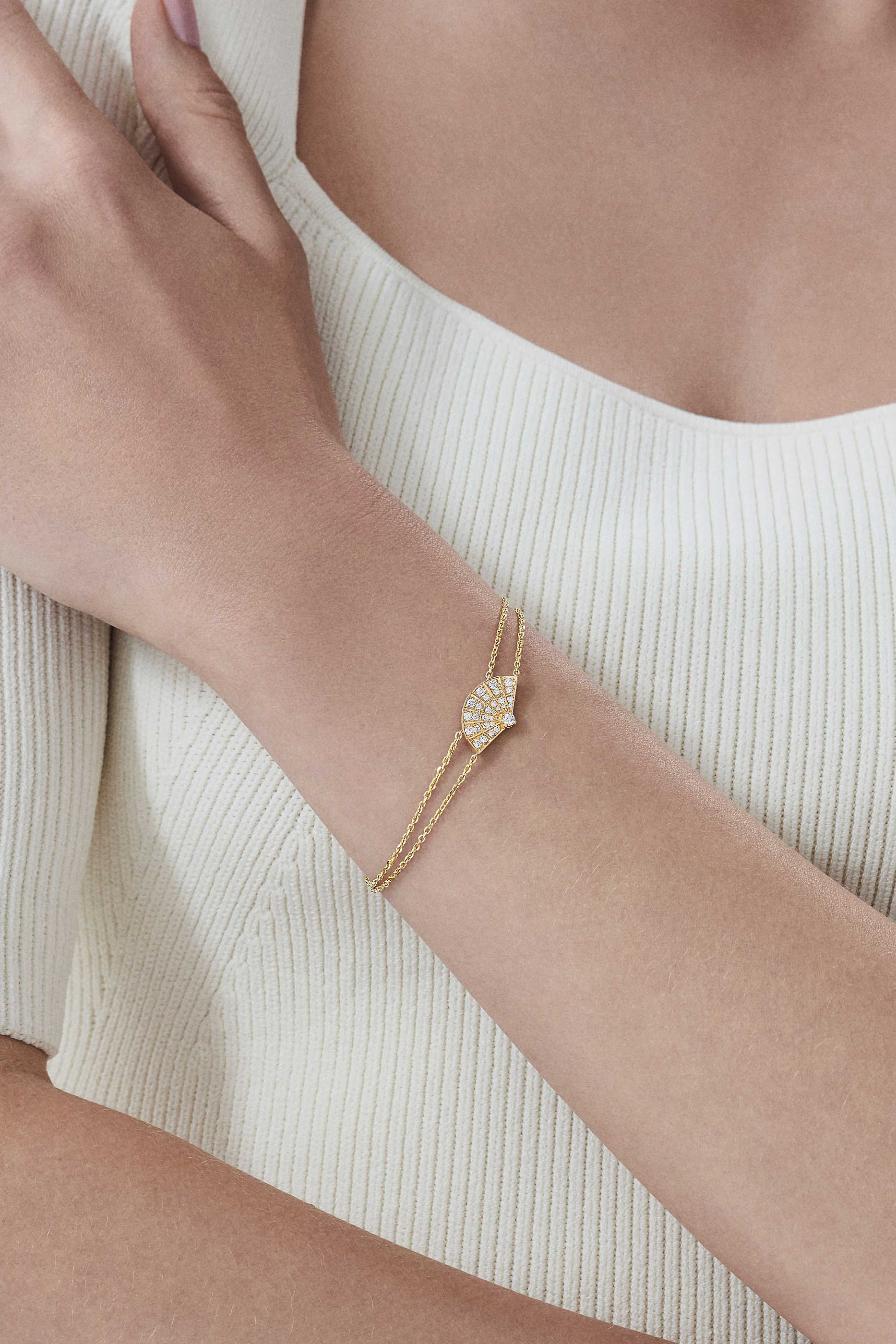 Fanfare Symphony Mini Icons Bracelet, 18k Yellow Gold & Diamonds