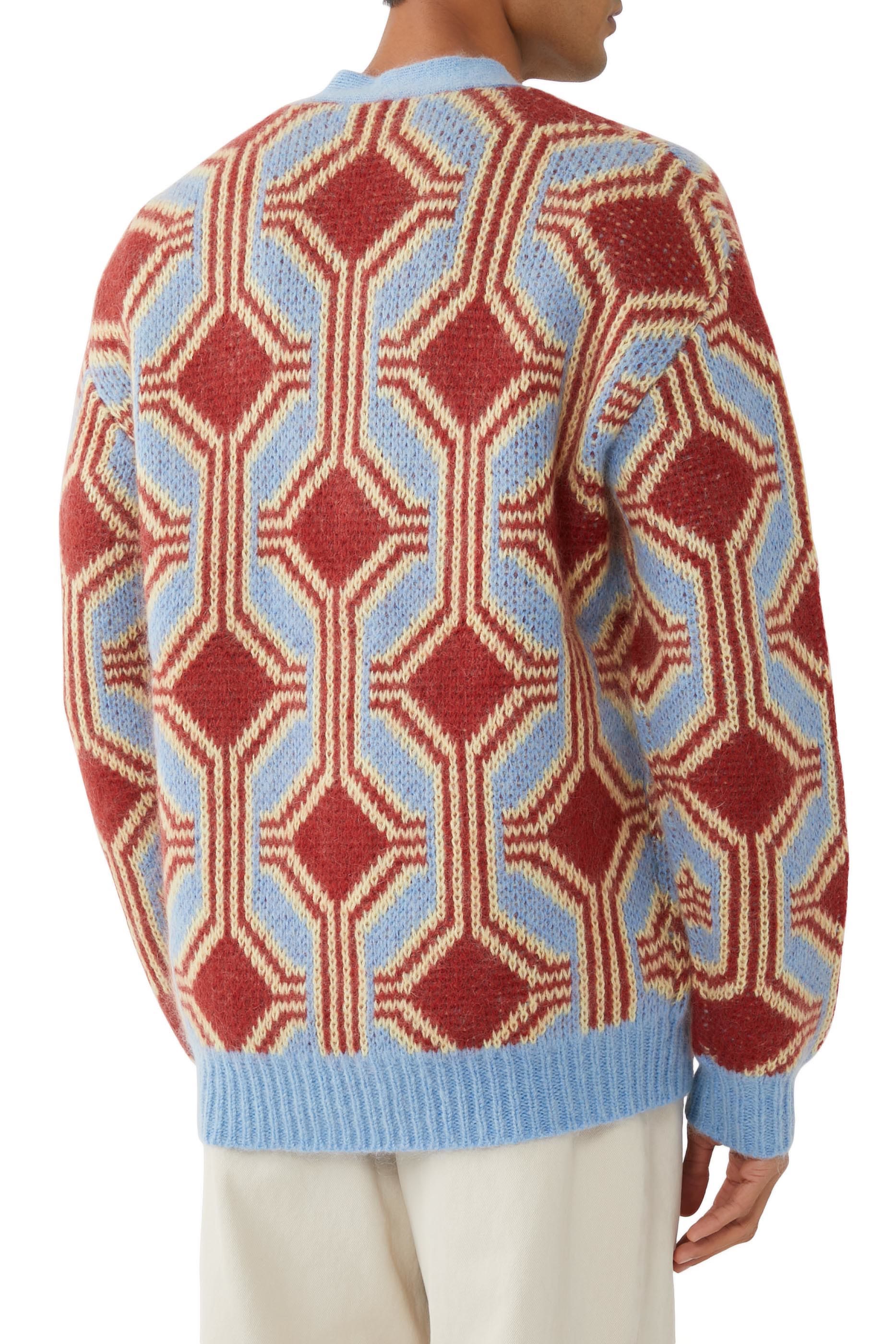 Le Cardigan Mohair G&eacute;om&eacute;trique