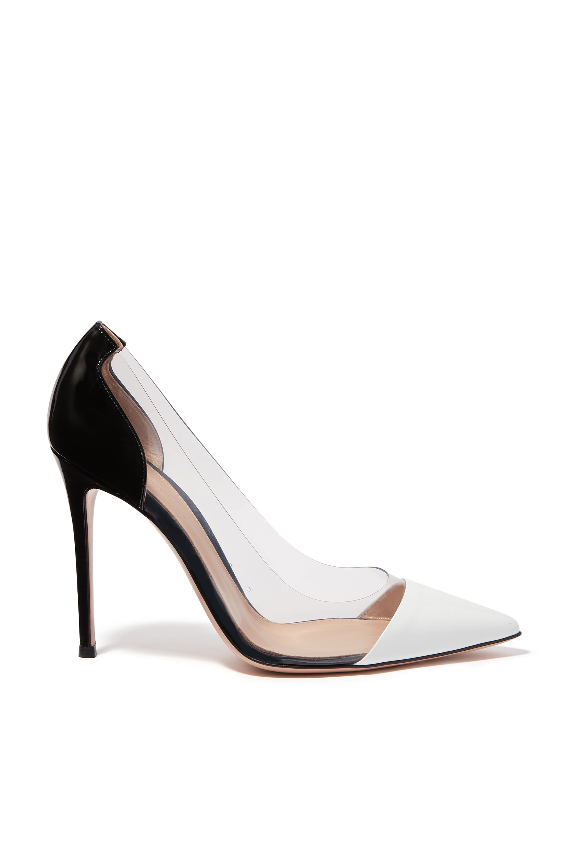 Plexi And Patent Leather Pumps