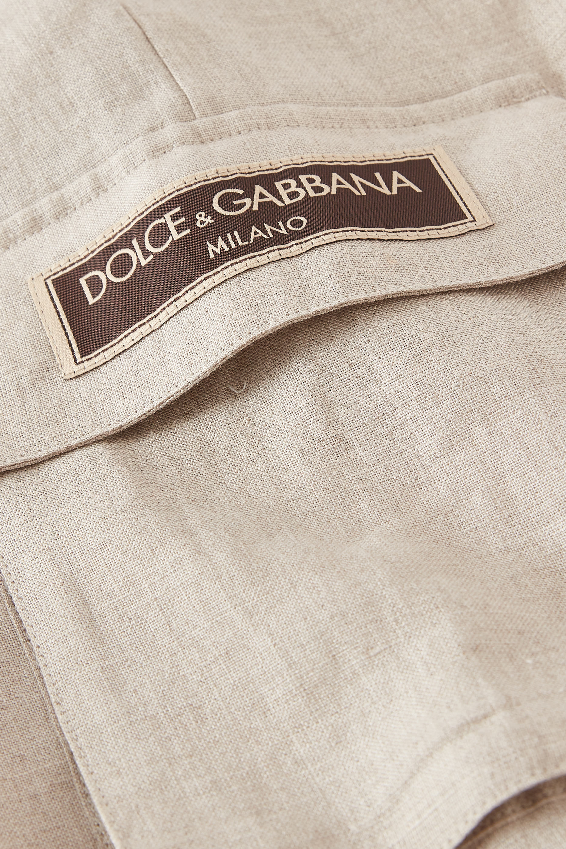 Kids Logo-Appliqu&eacute; Linen Cargo Trousers