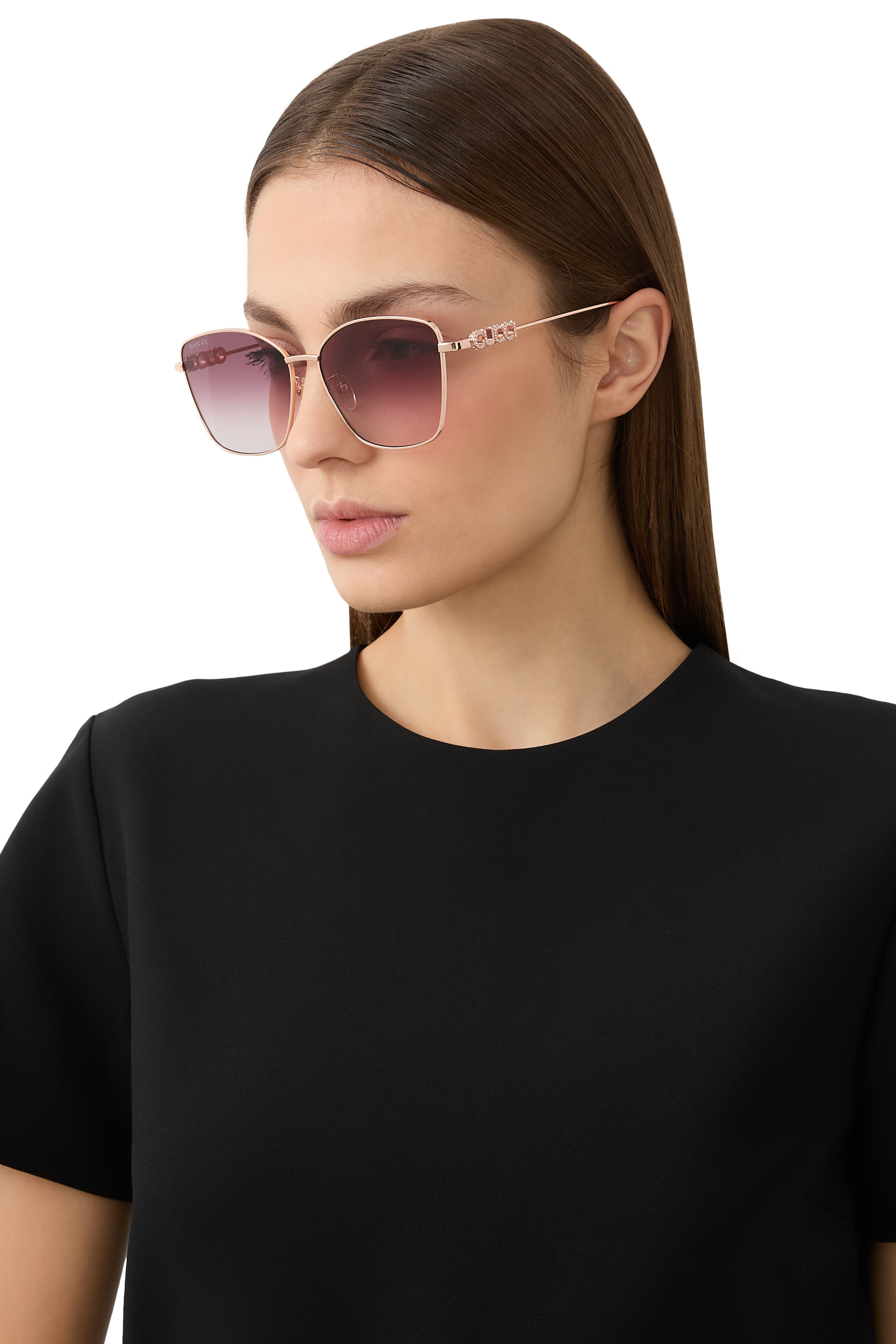 Low Nose Bridge Fit Butterfly Sunglasses