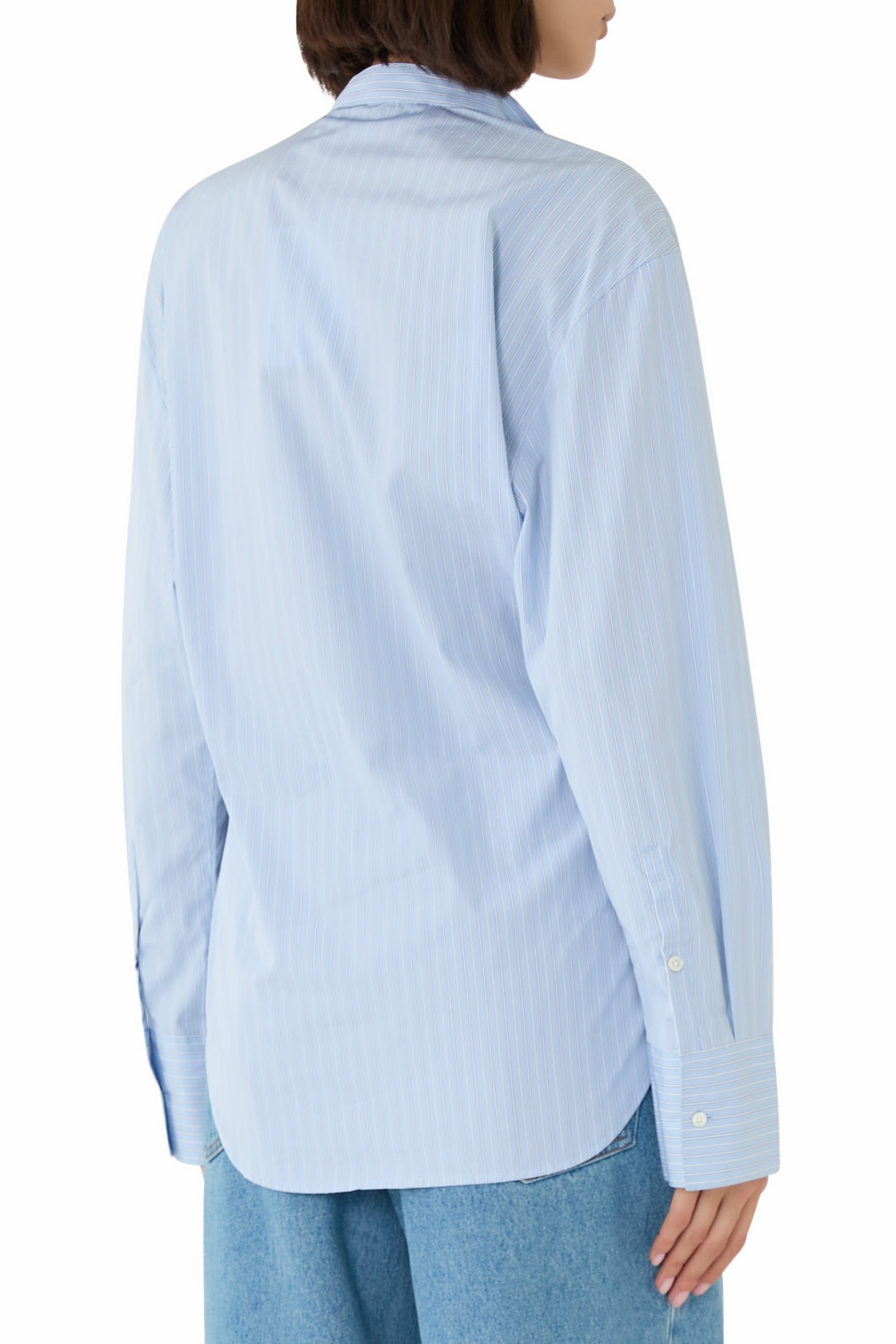 Overlap Striped Shirt