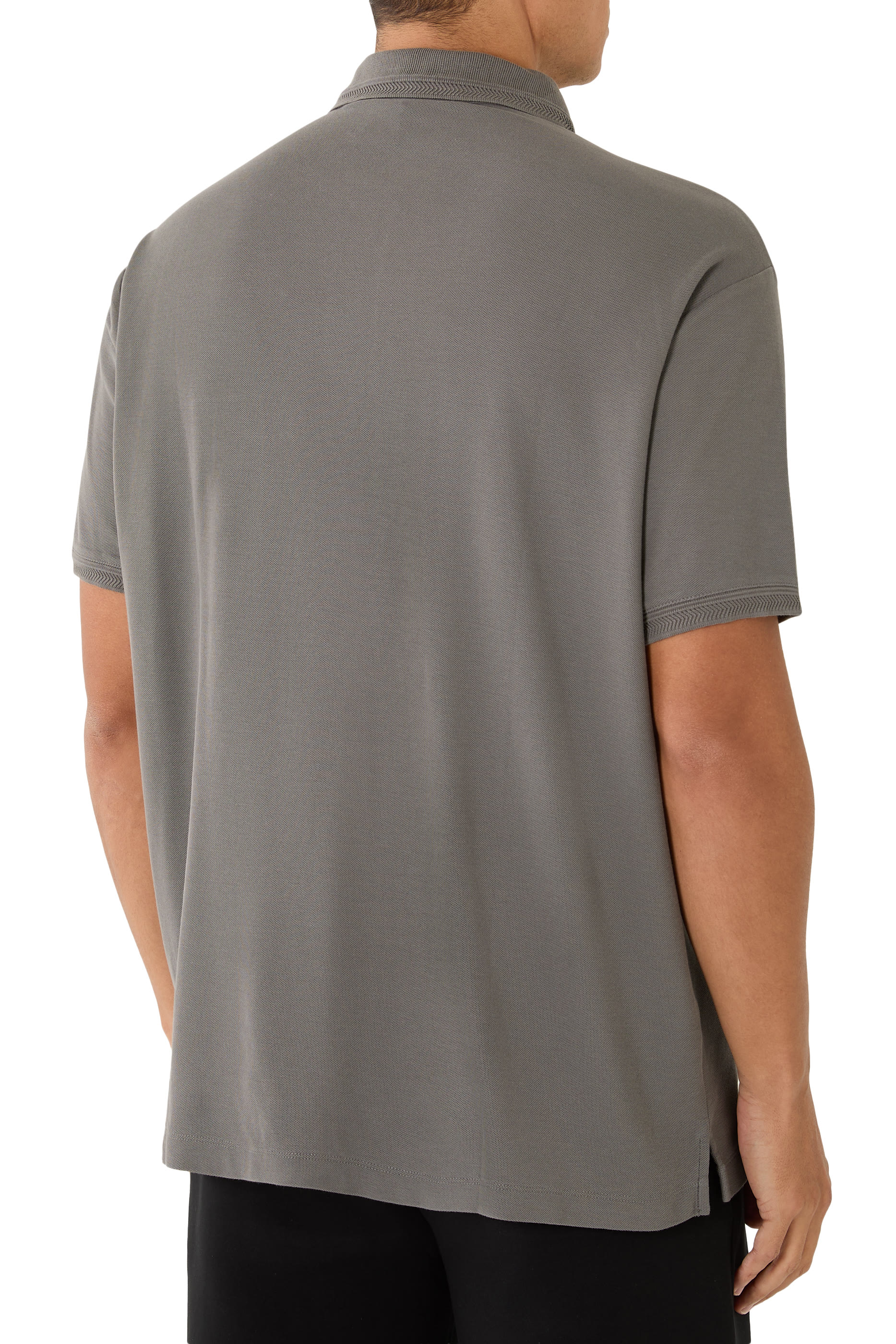 Eagle Patch Piqué Jersey Polo Shirt