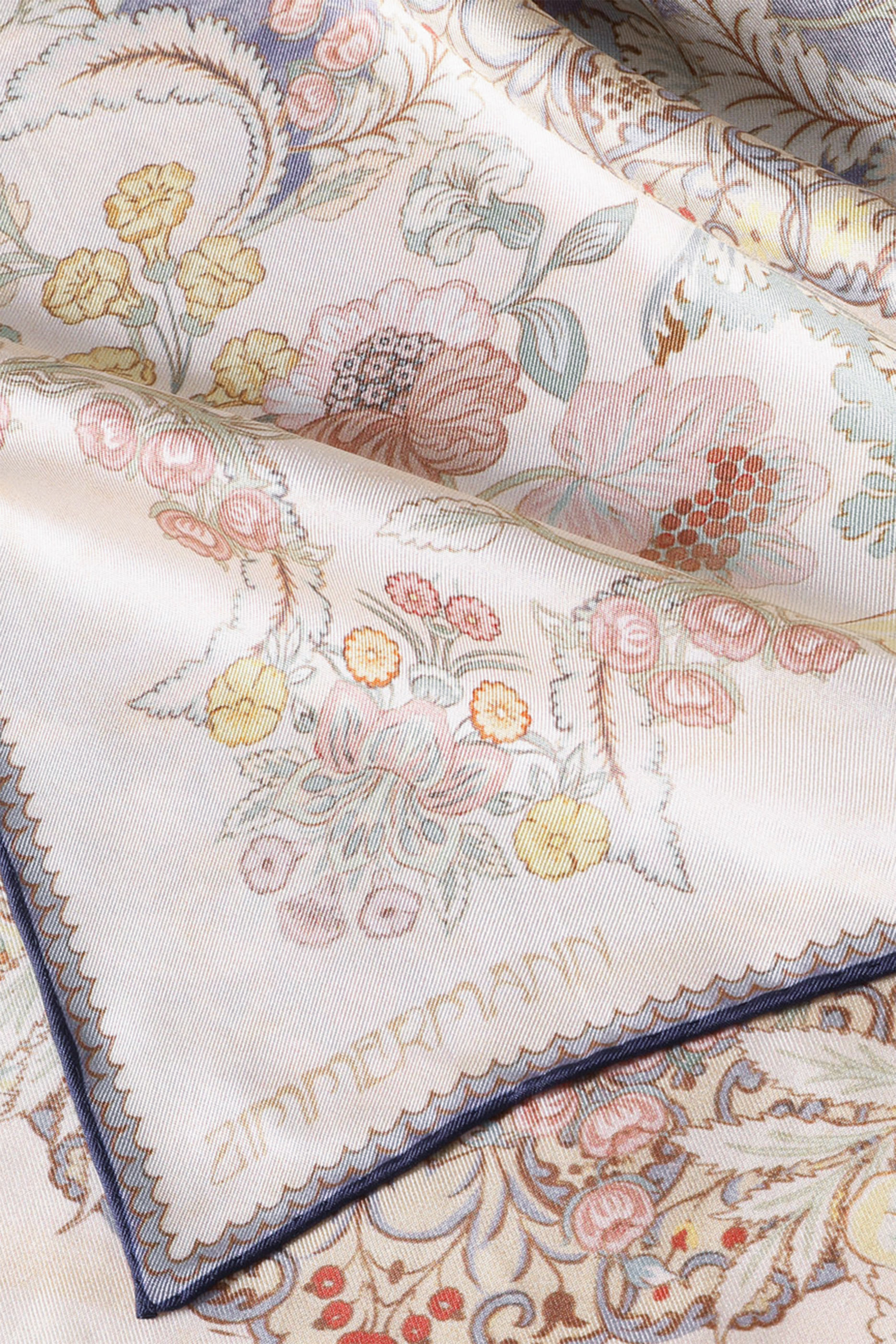  Printed Silk Square Scarf