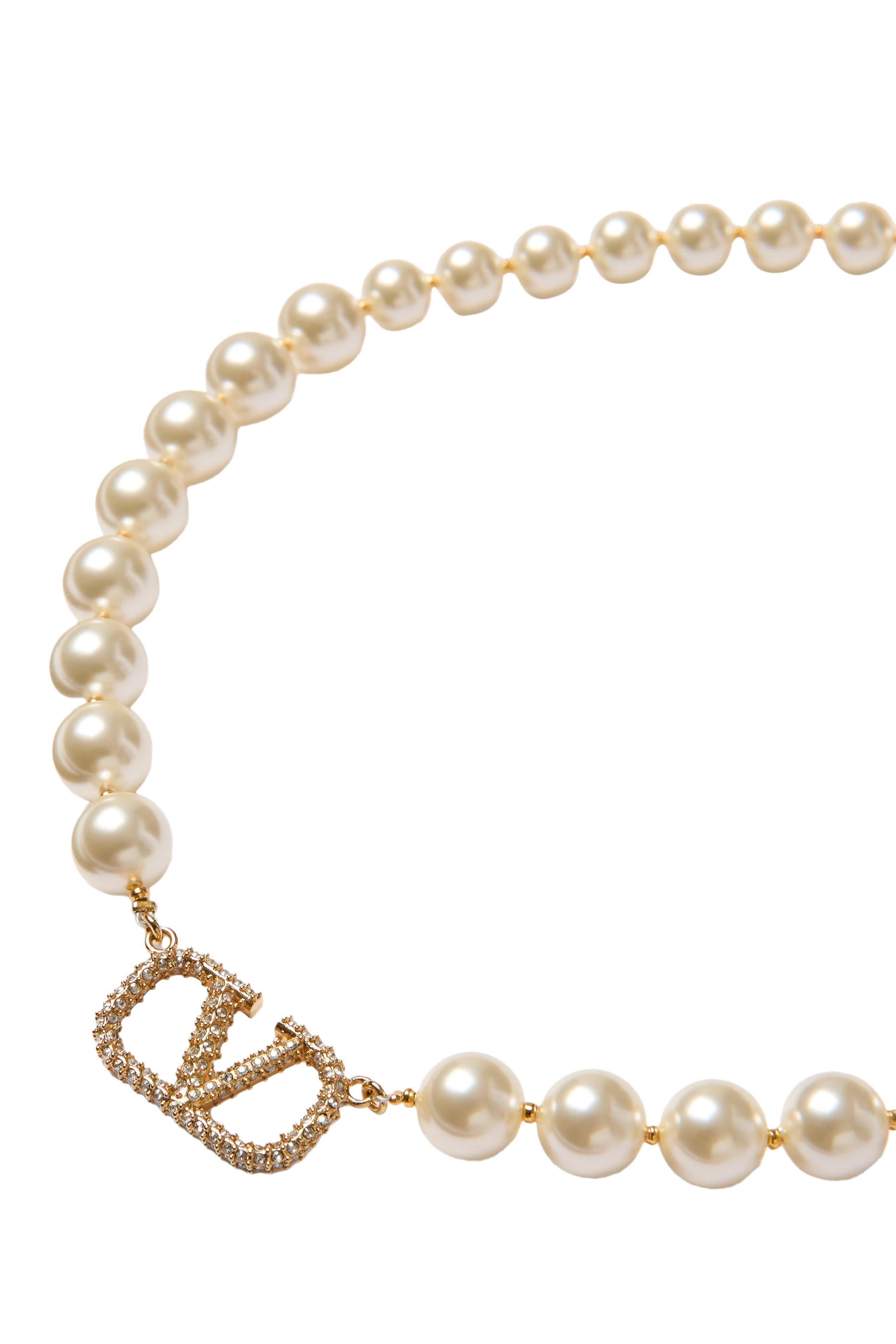 Vlogo Signature Metal Choker, Gold-finished Metal & Swarovski&reg; Crystal Pearls