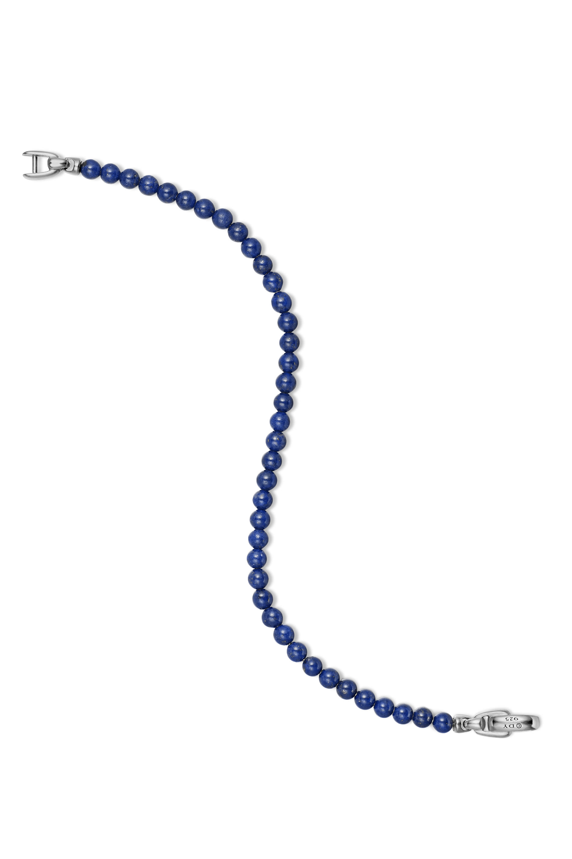 Spiritual Beads Bracelet, Sterling Silver & Lapis Lazuli