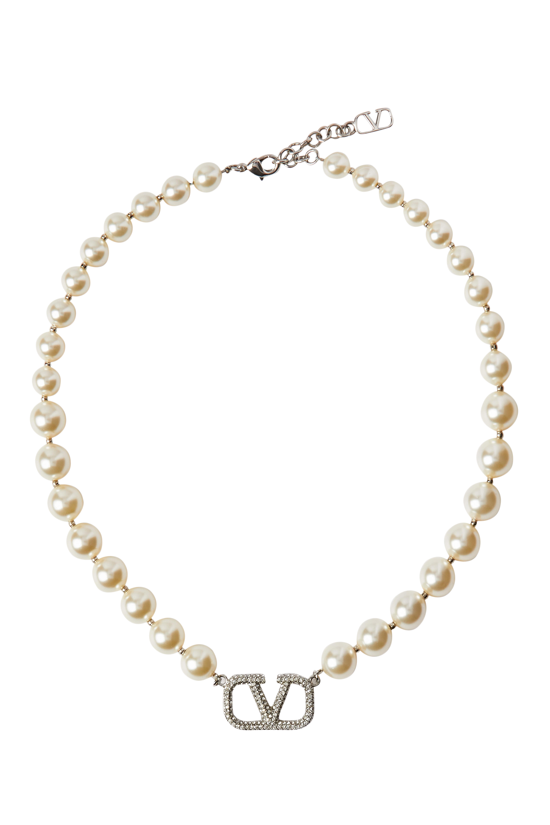 VLogo Signature Pearl Necklace