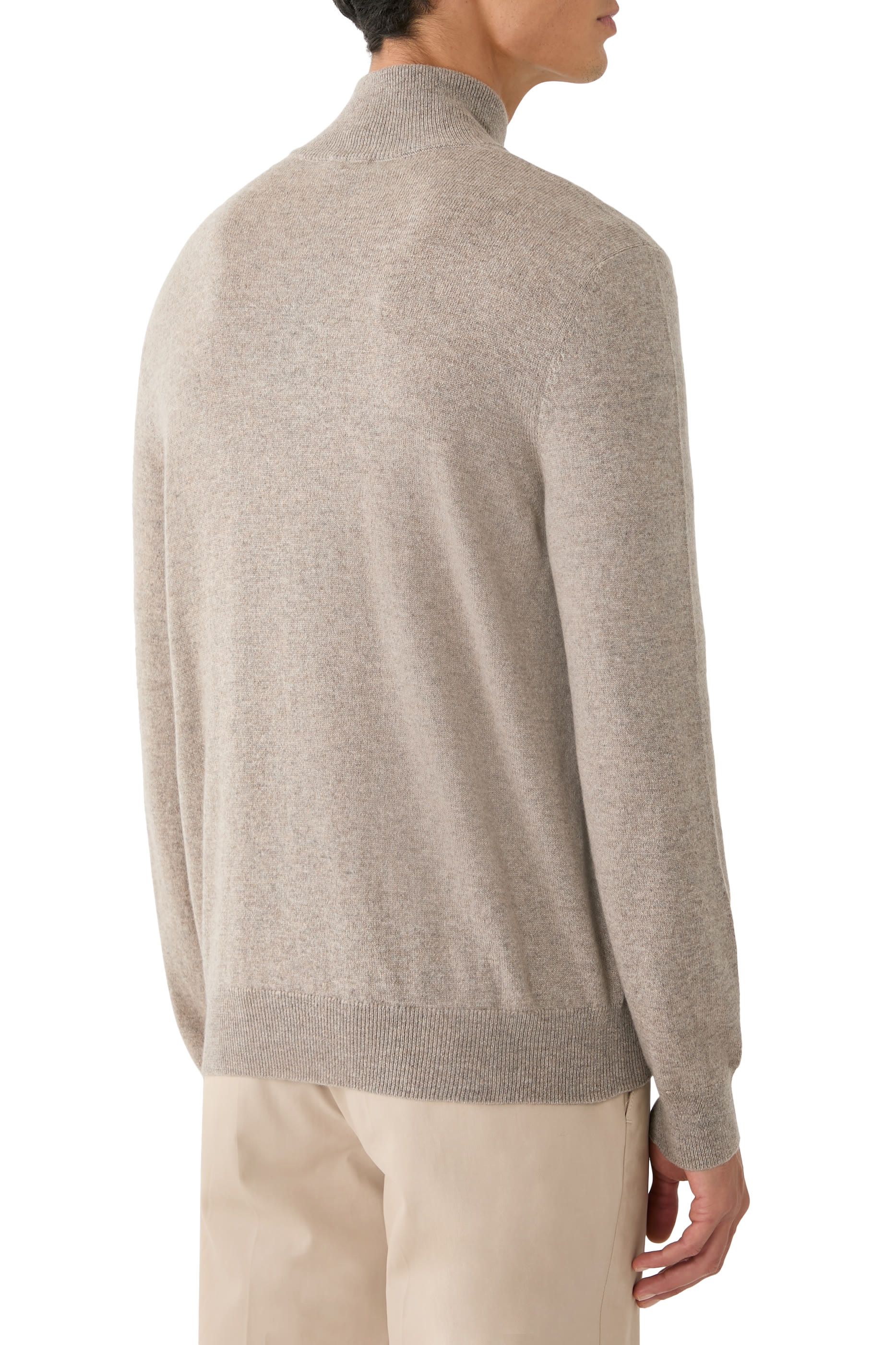 Mock Neck Buttons Knit Polo