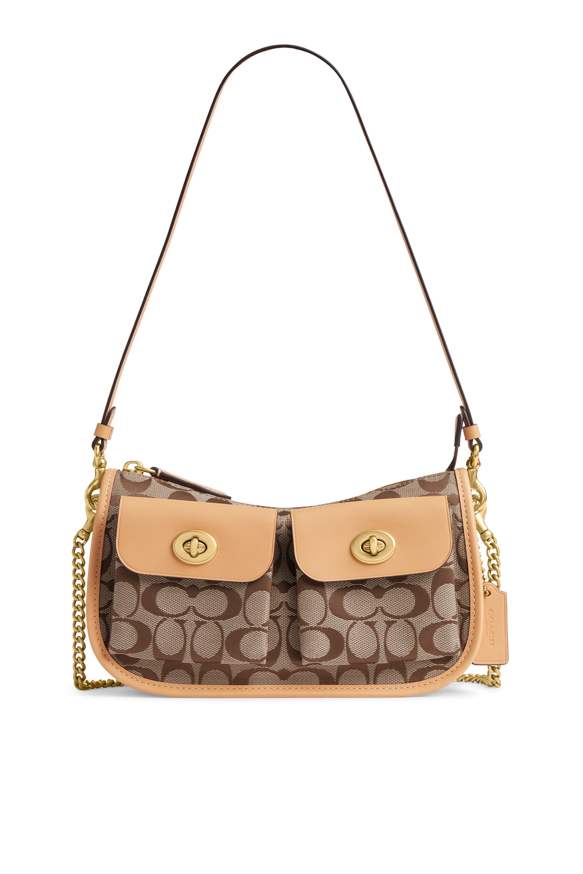 Waverly Classic Signature Twin Turnlock Handbag