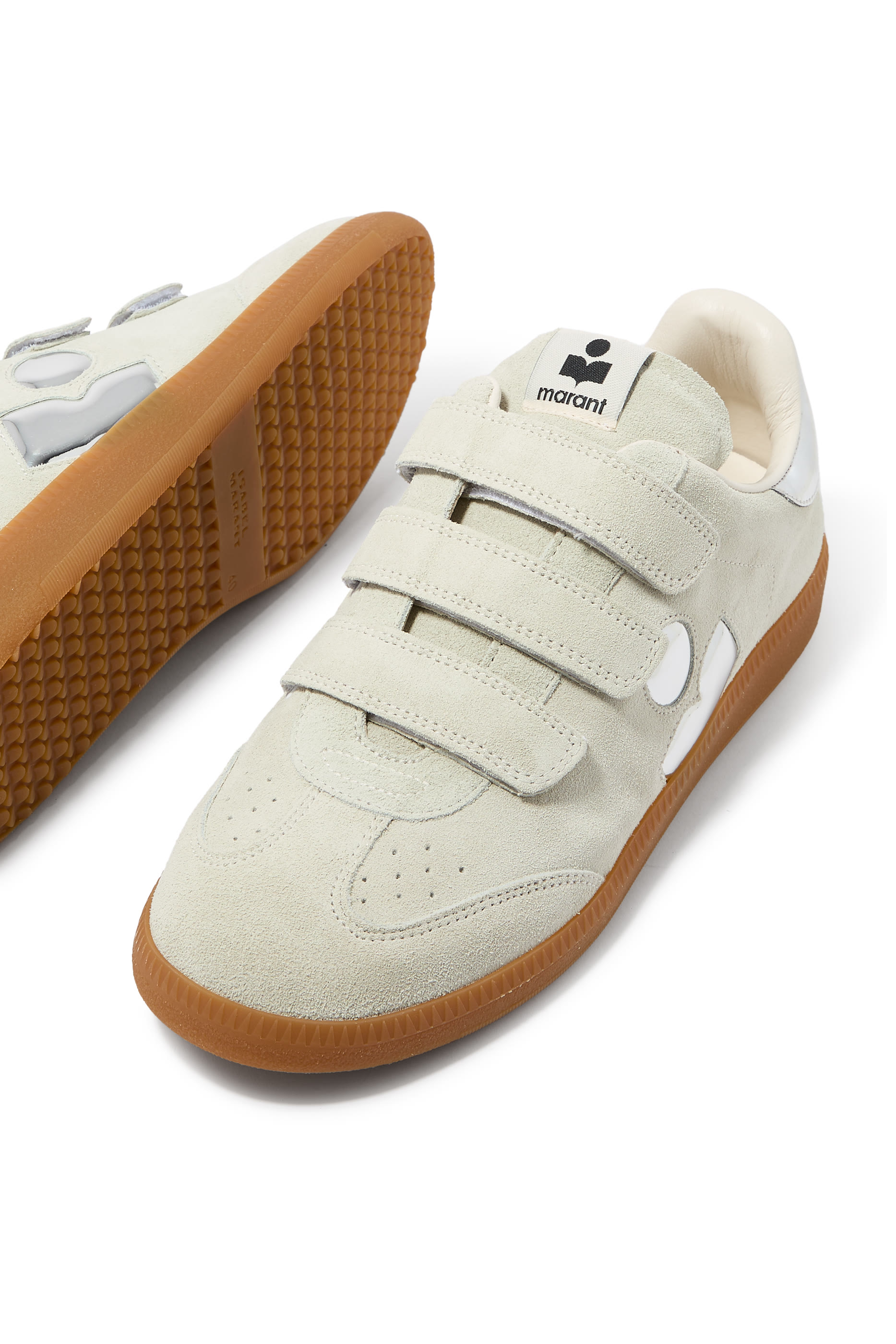 Beth Low-Top Suede Calfskin Leather Sneakers