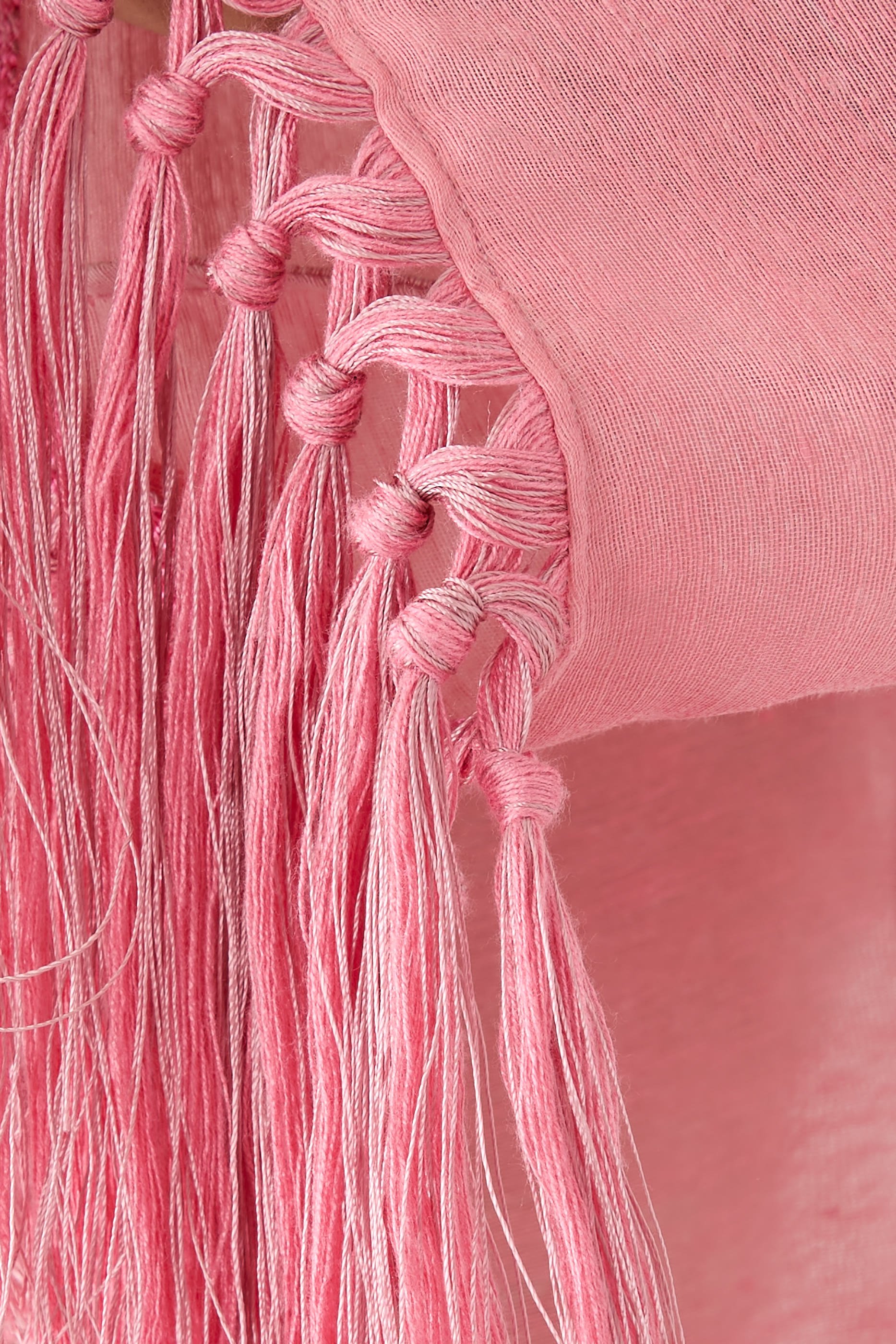 Linen-Blend Fringed Claudia Mini Dress