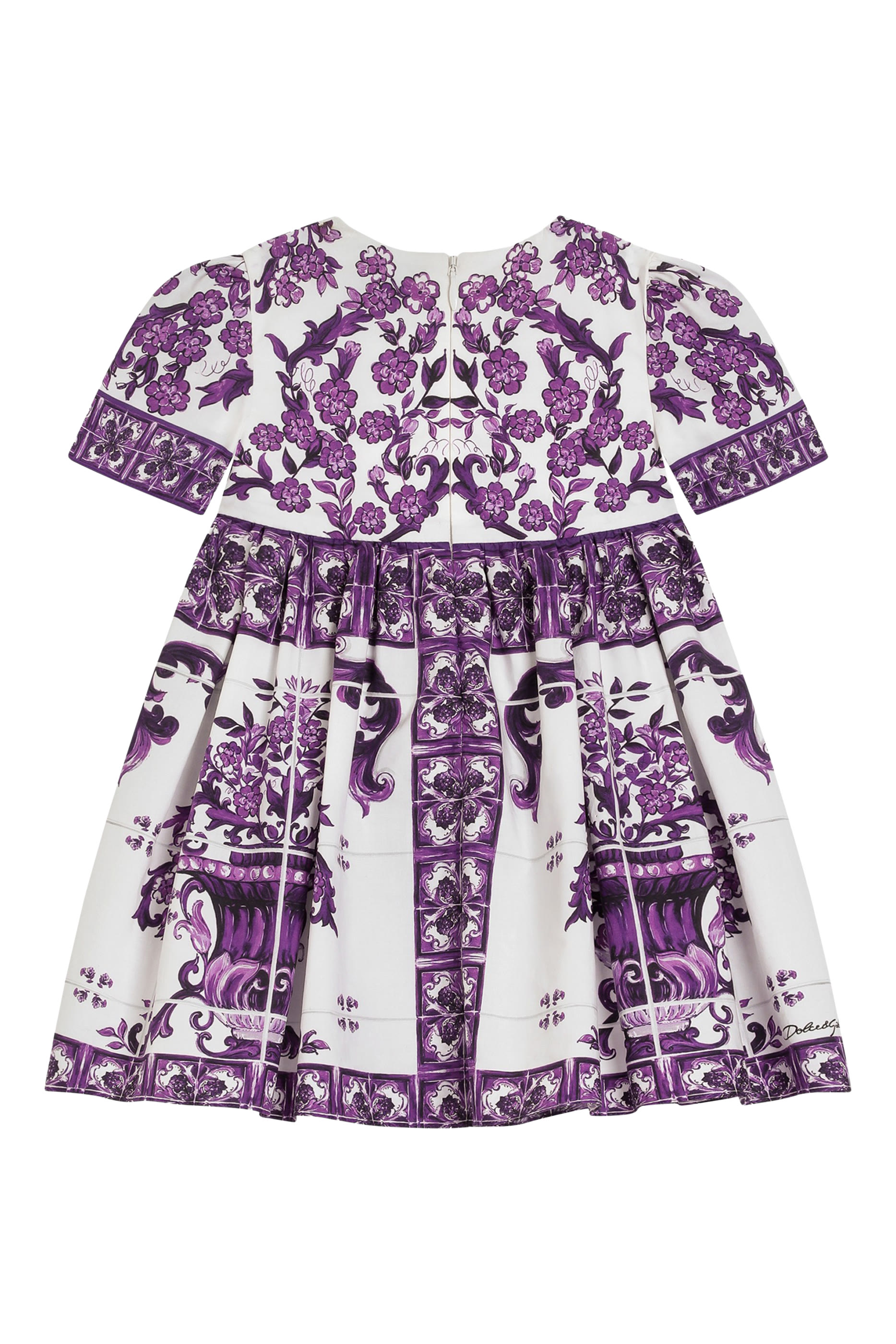 Kids Majolica-Print Cotton Poplin Dress