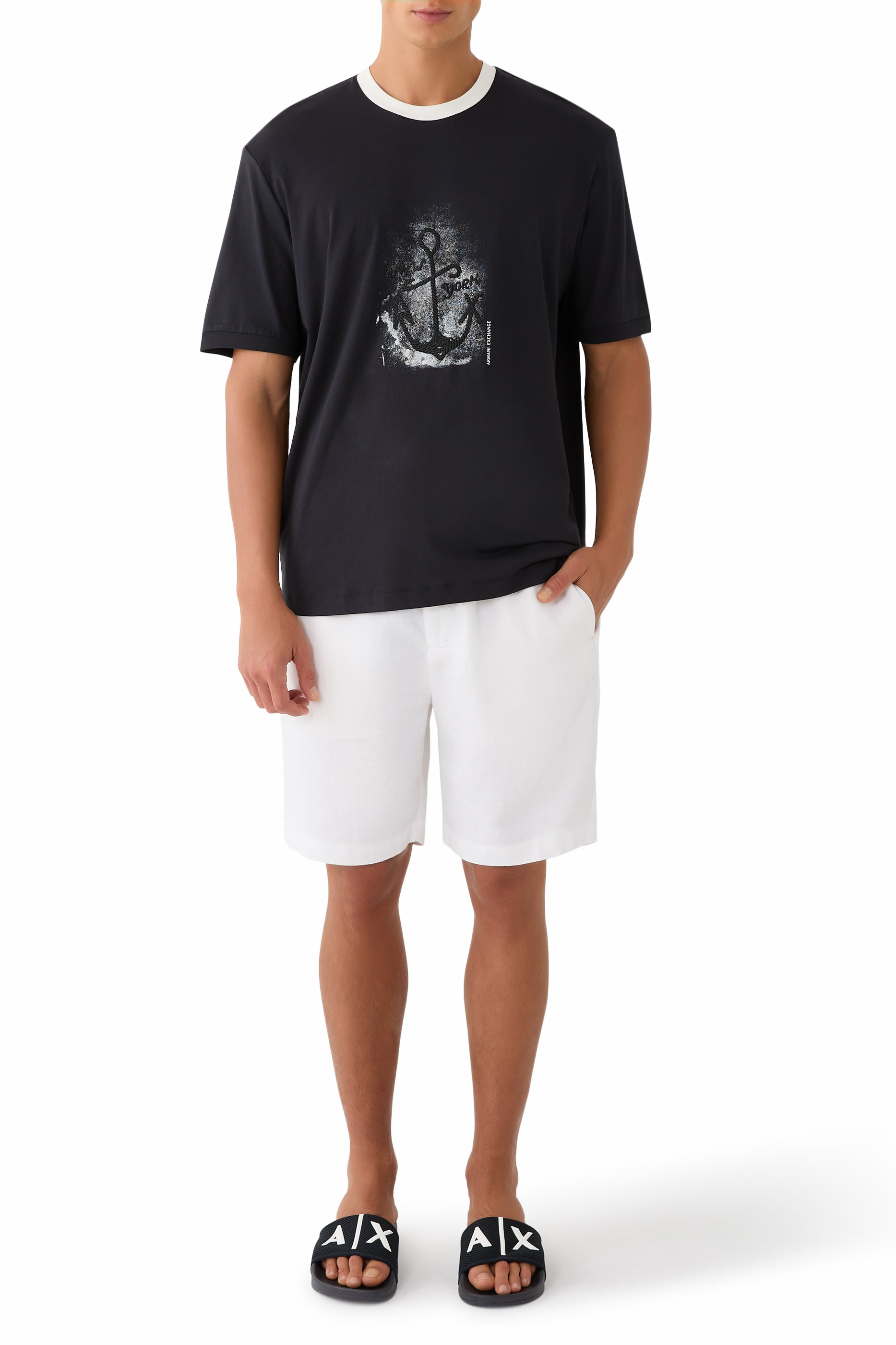 Mykonos AX Logo Flat Sandals