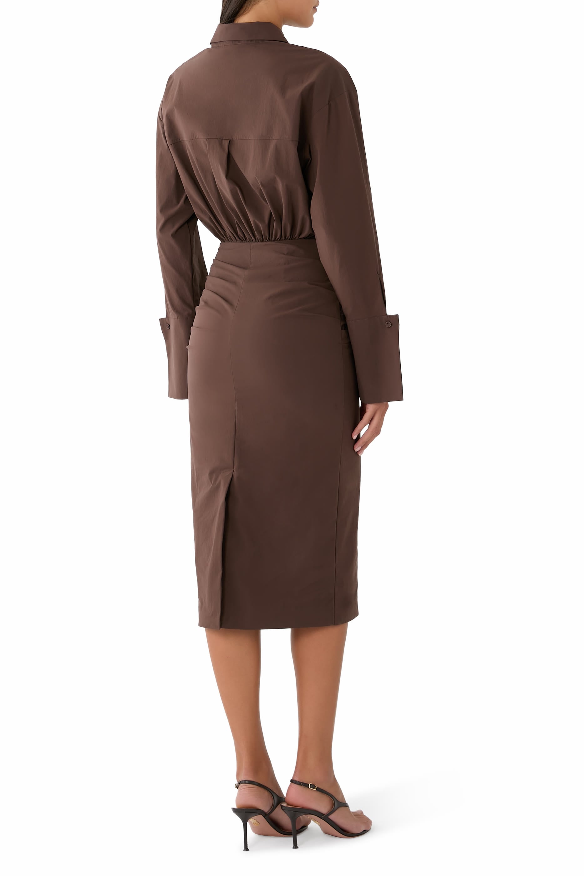 Campbell Shirt Fitted Midi Dress