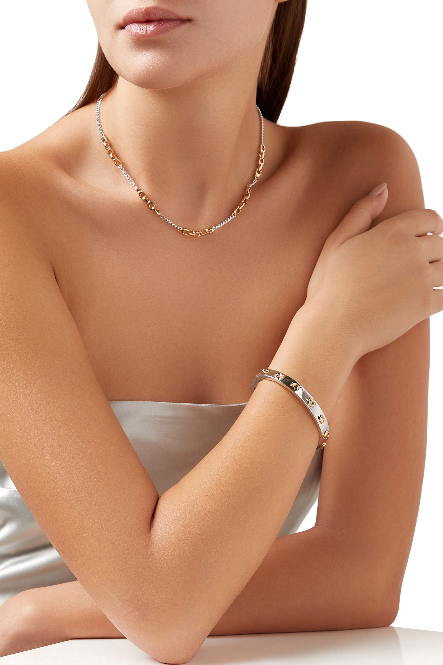 Signature C Hinged Bangle