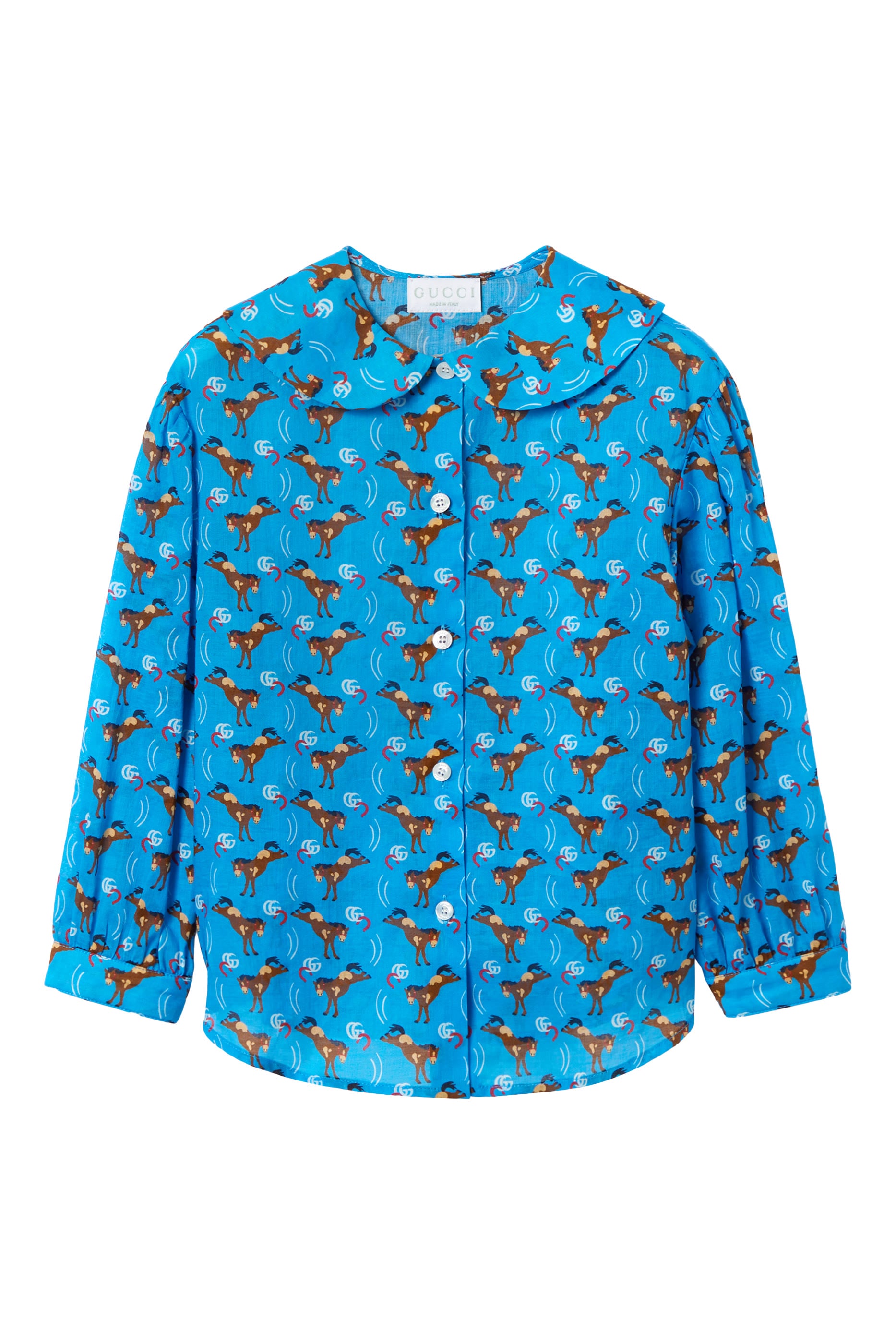 Kids All-Over Horse Printed Shirt