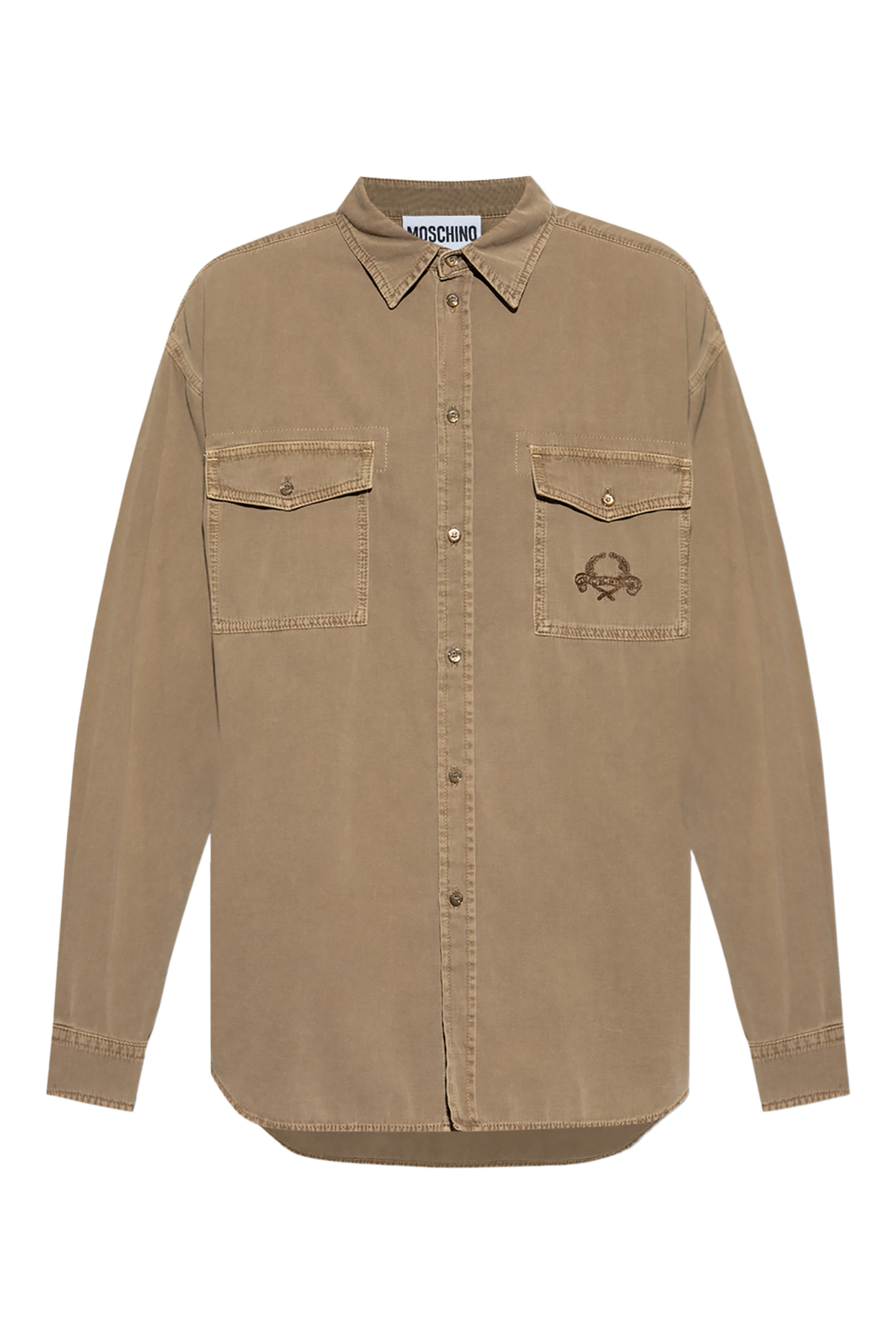 Laurel Crown Emblem Cotton Shirt