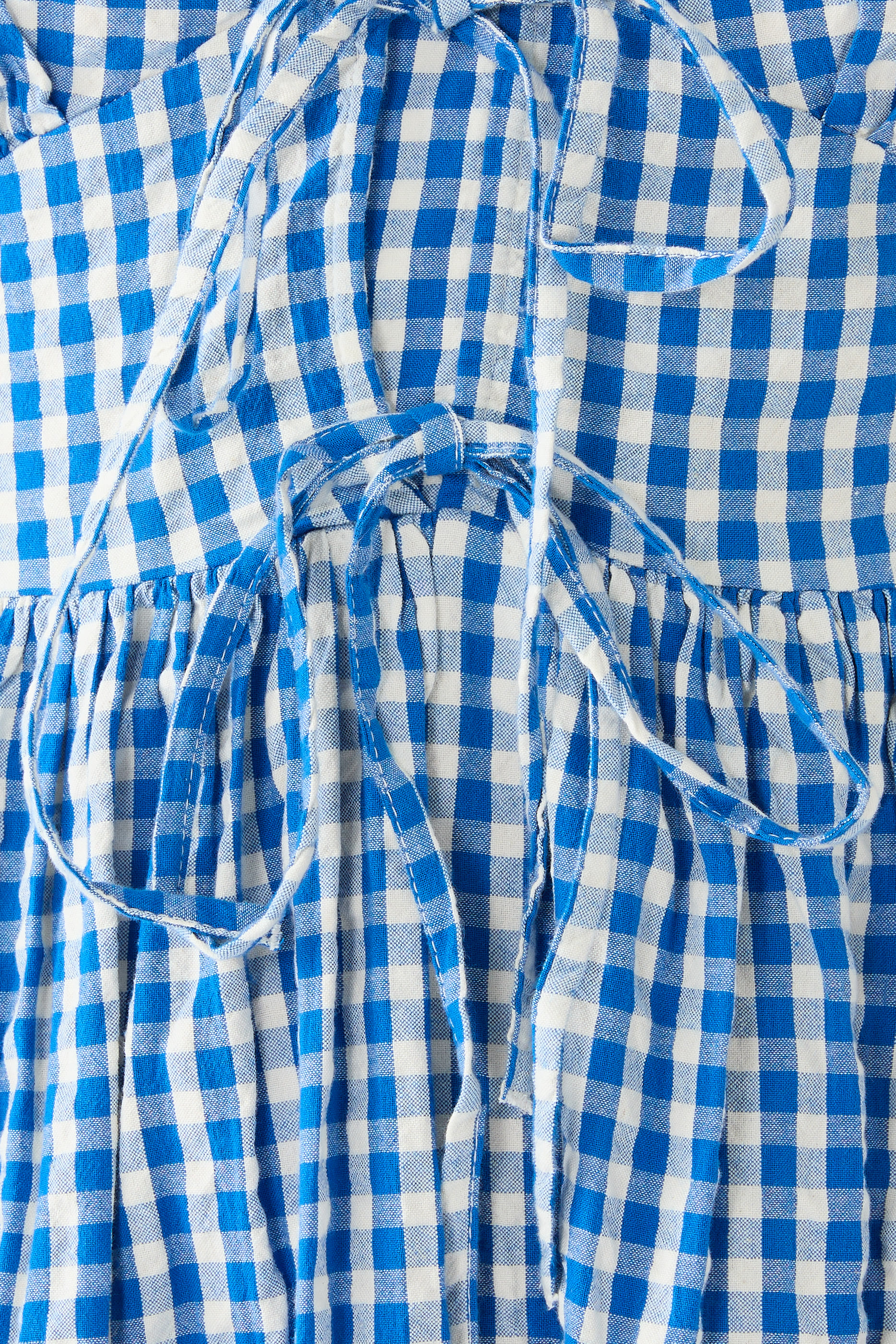 Puff Sleeves Gingham Scottie Midi Dress