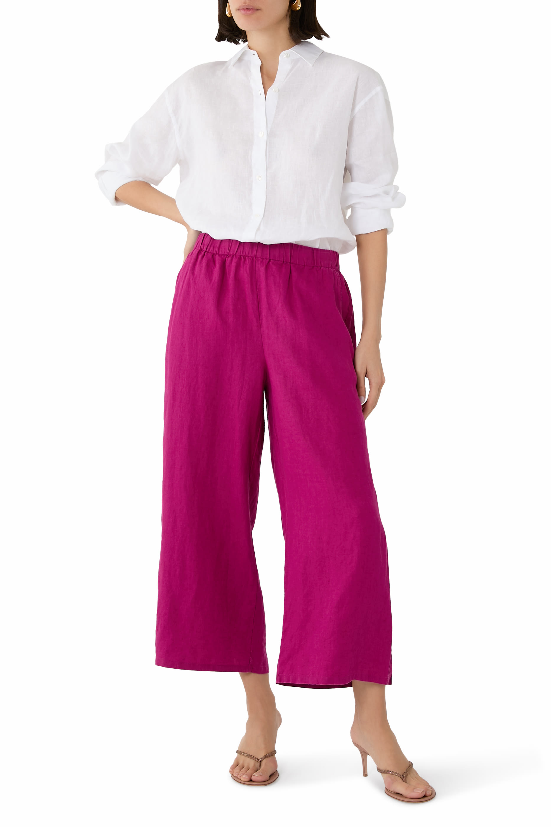 Organic Linen Wide-Leg Pants