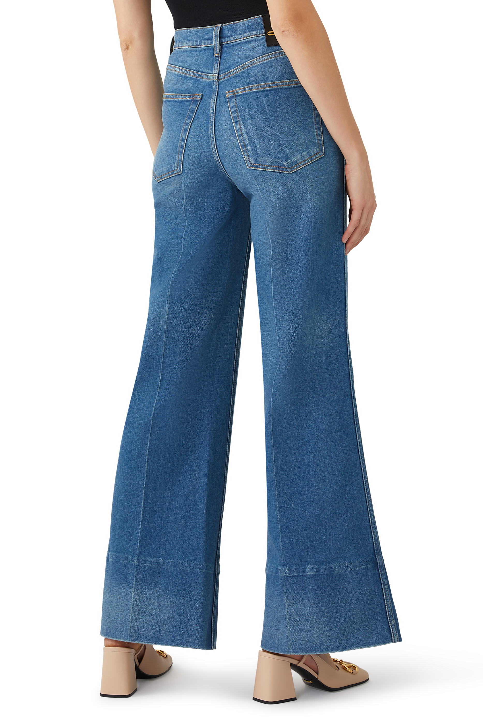 Washed Flare Jeans