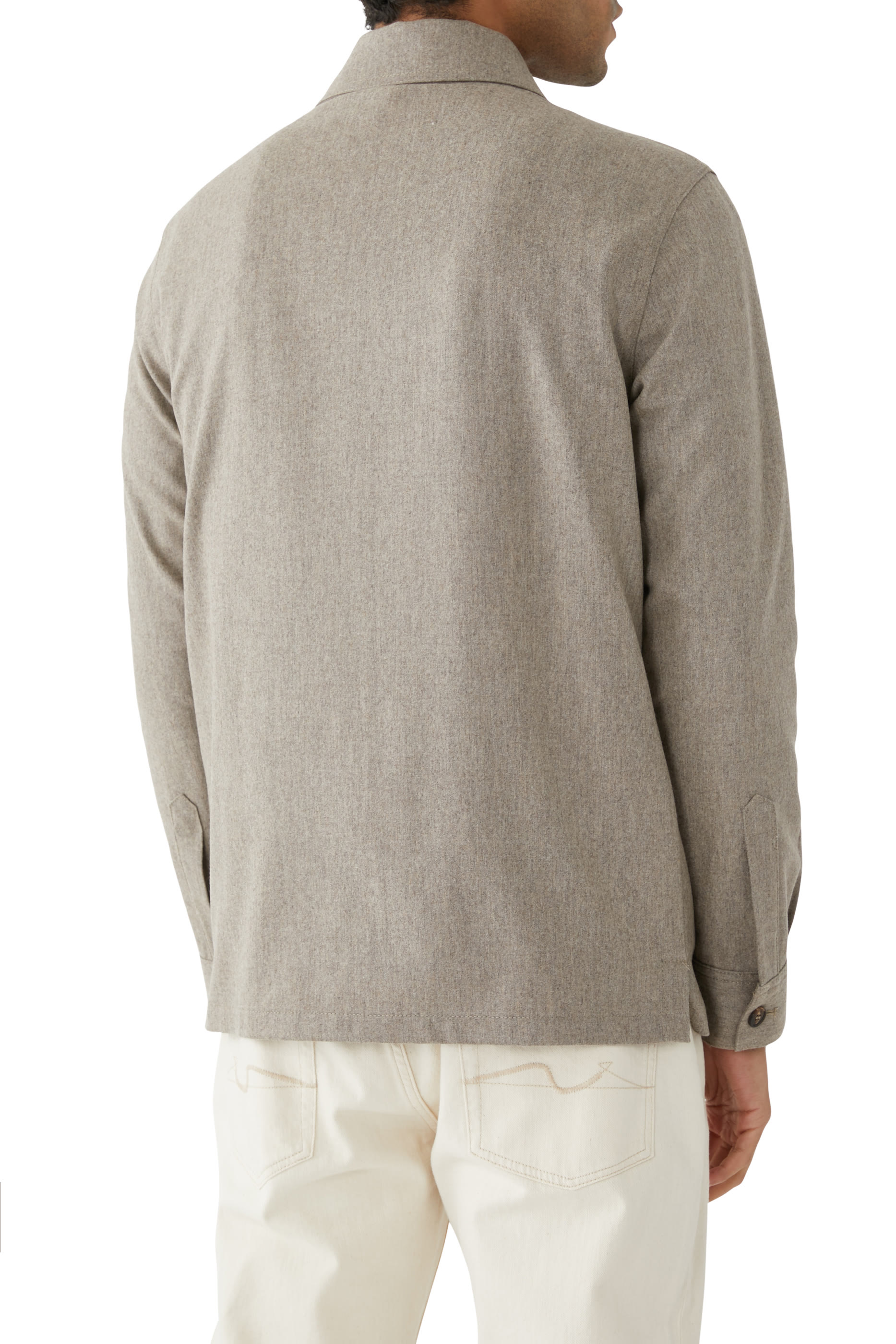 Wool and Cashmere Flannel Overshirt