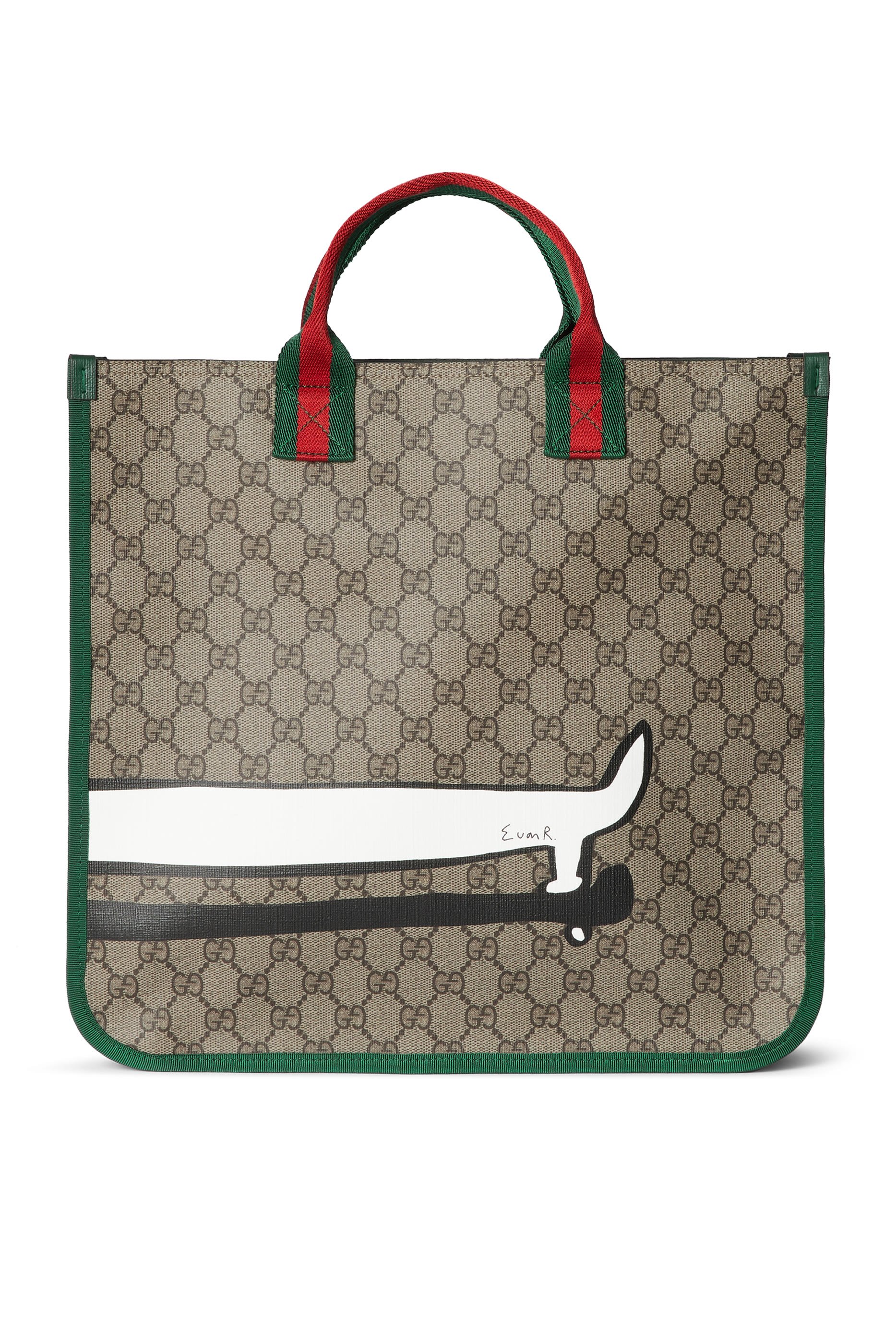 Kids Dog-Print GG Tote Bag