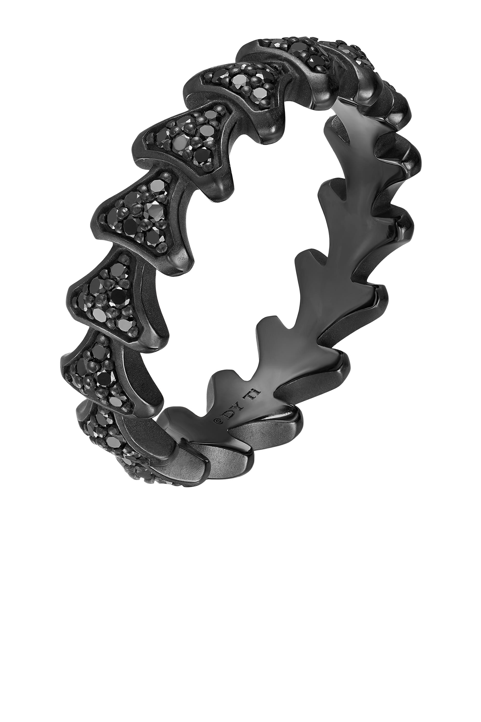 Armory® Band Ring, Black Titanium & Black Diamonds
