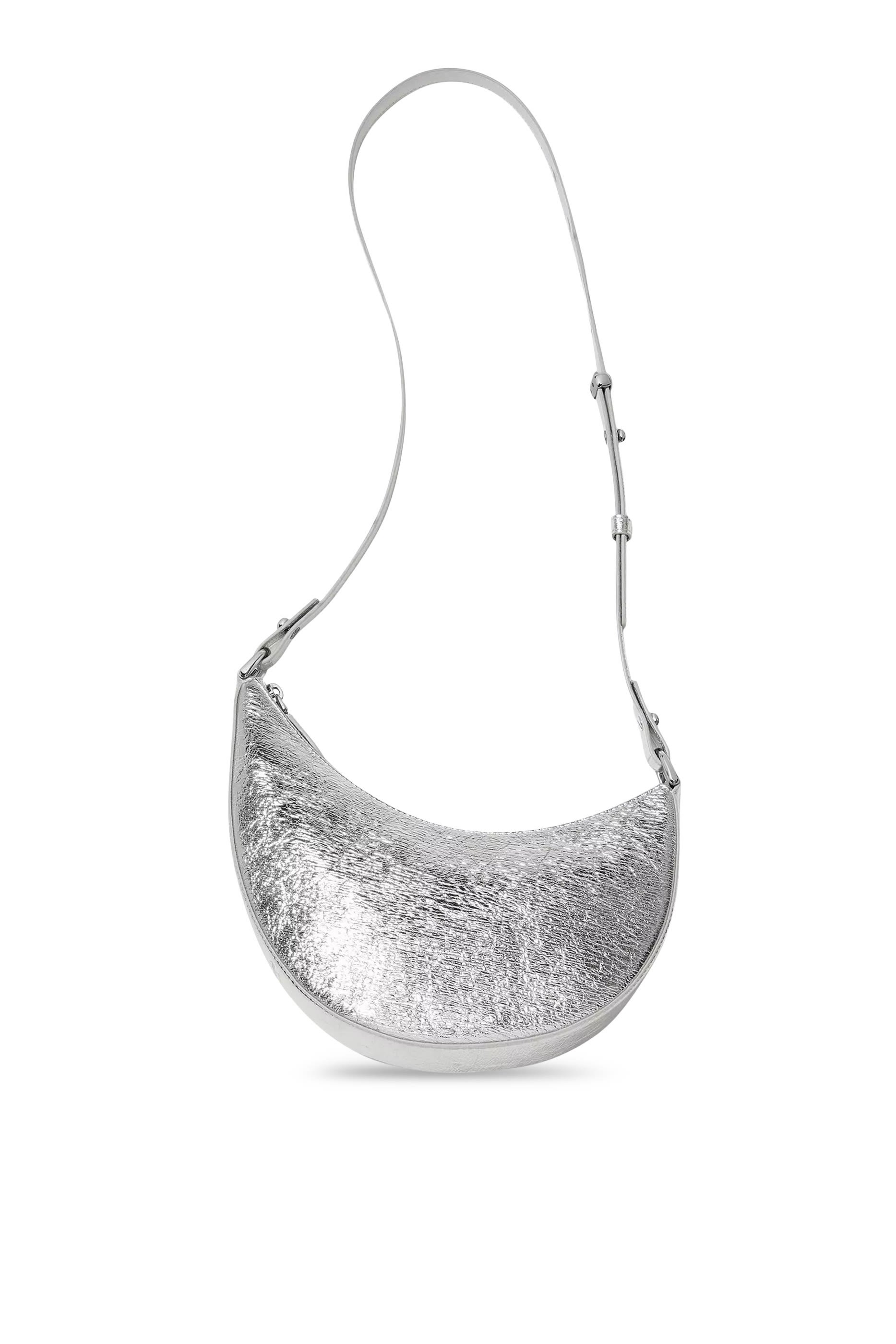 Duo Crinkle Metallic Leather Crossbody Bag