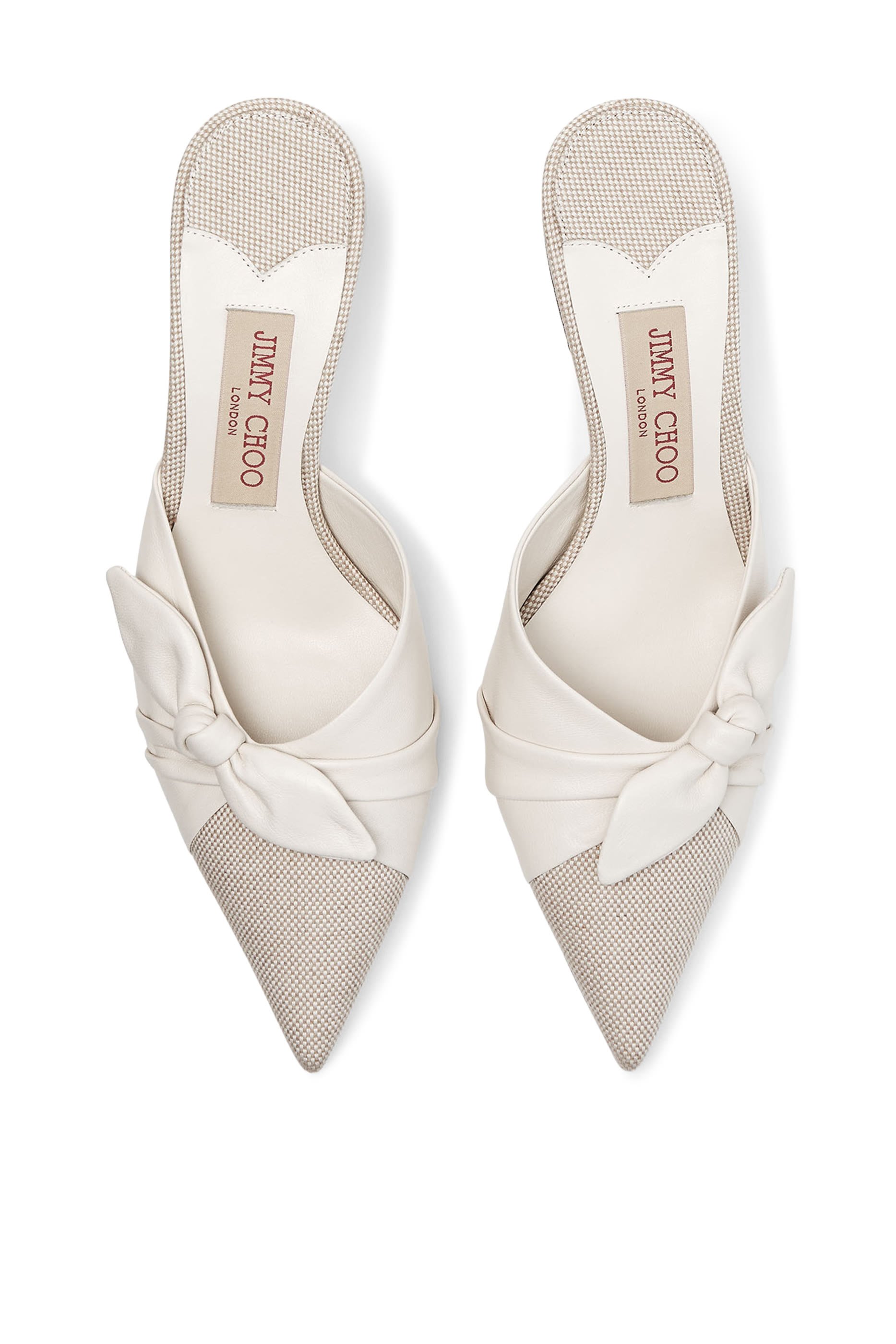 Livi Flecked Canvas & Leather 65 Mules 