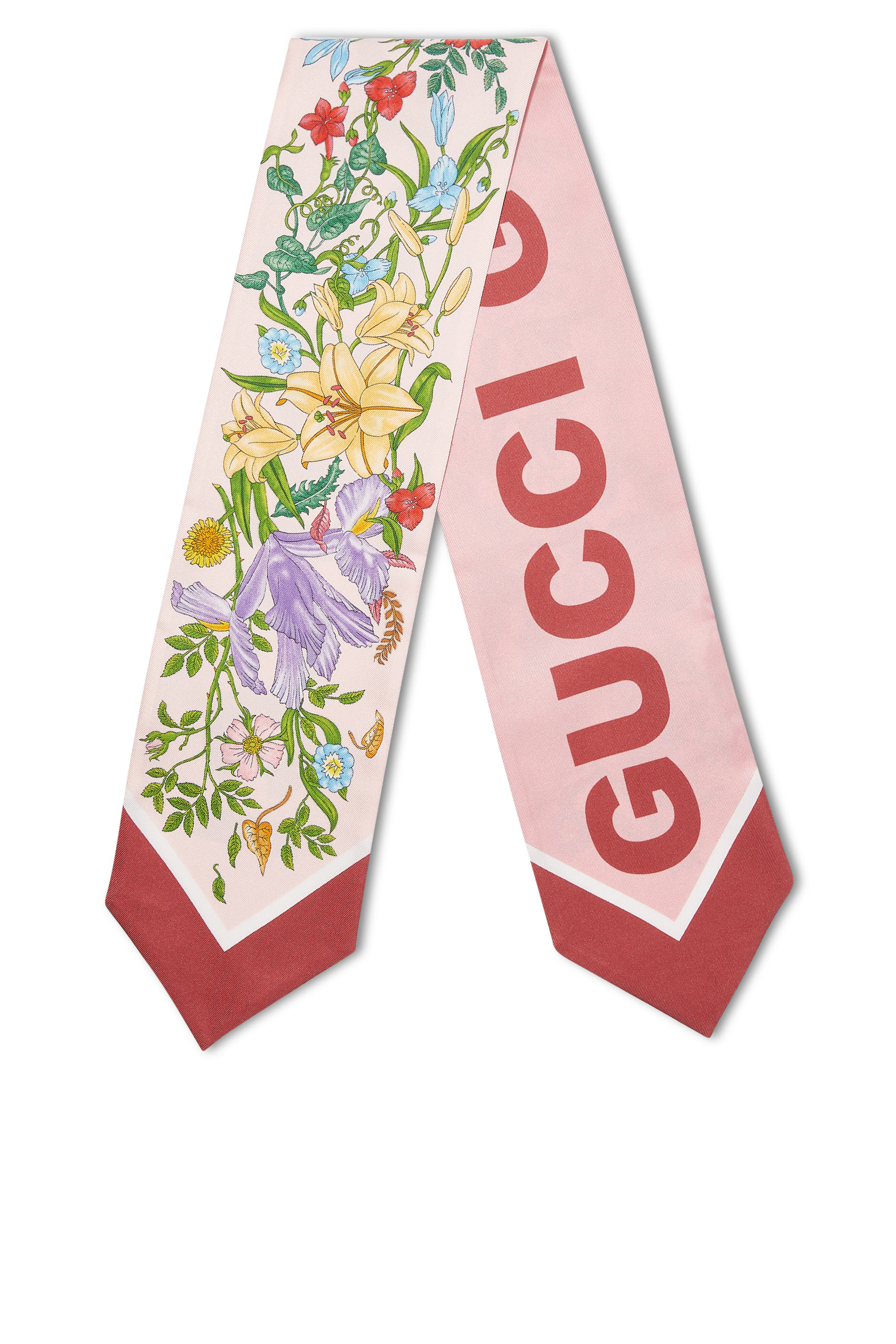 Floral Print Neck Bow